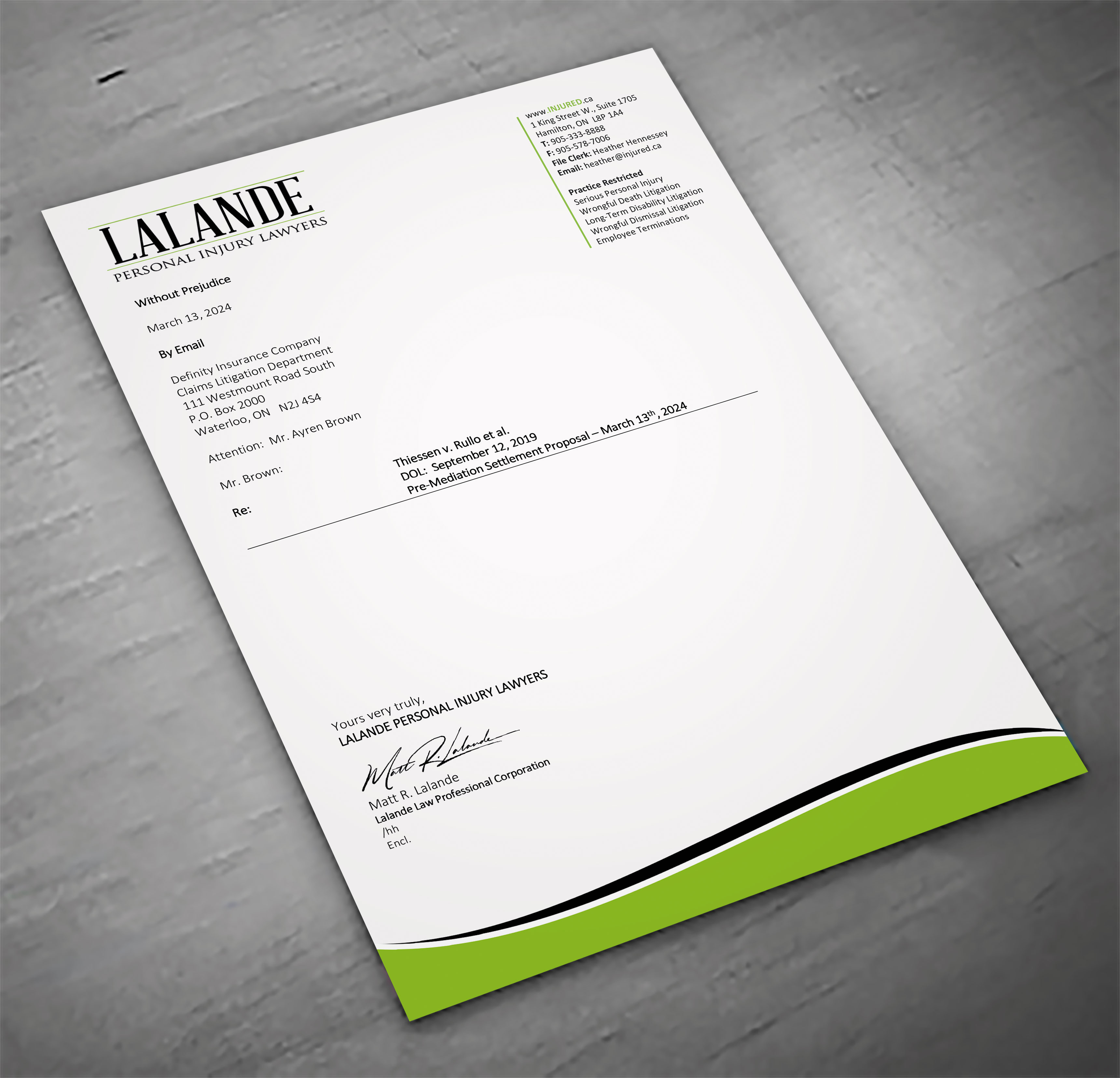 Stationery Design by sadikul islam for Injured.ca  | Design #32558272