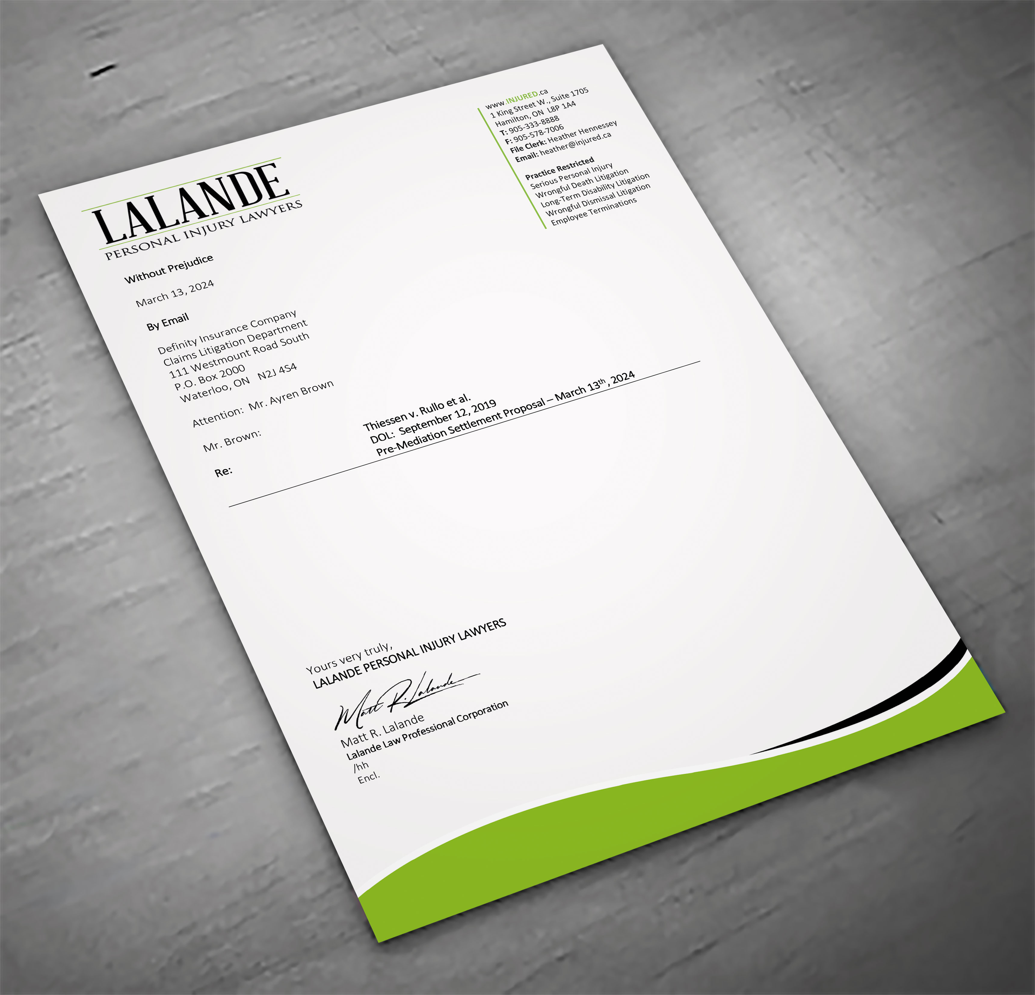 Stationery Design by sadikul islam for Injured.ca  | Design #32558275