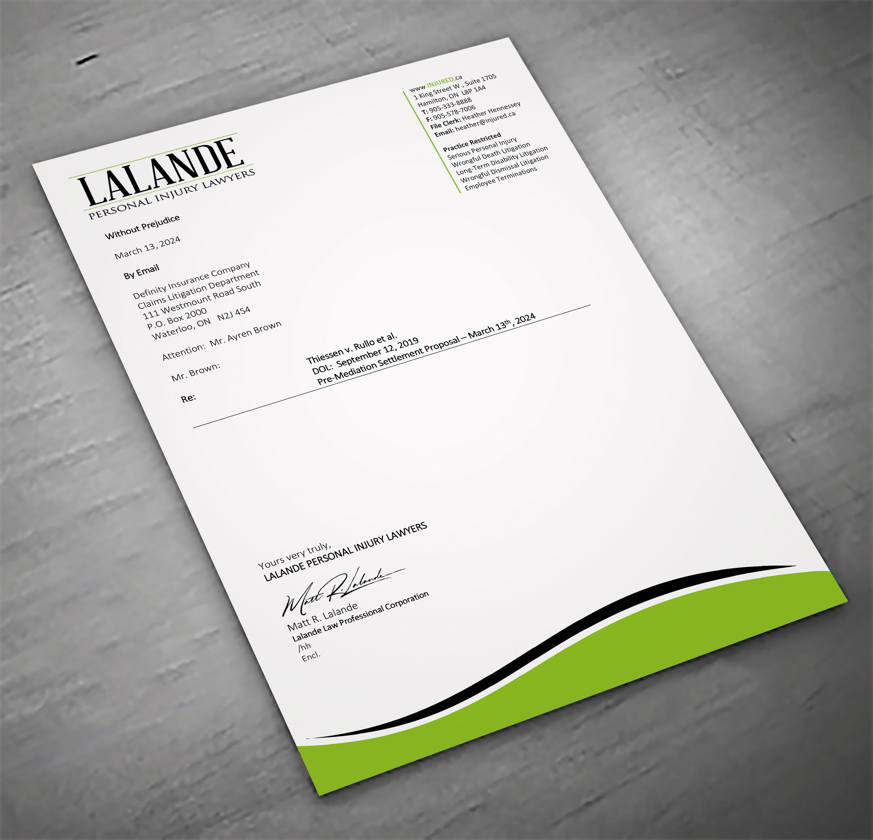 Stationery Design by sadikul islam for Injured.ca  | Design #32558280