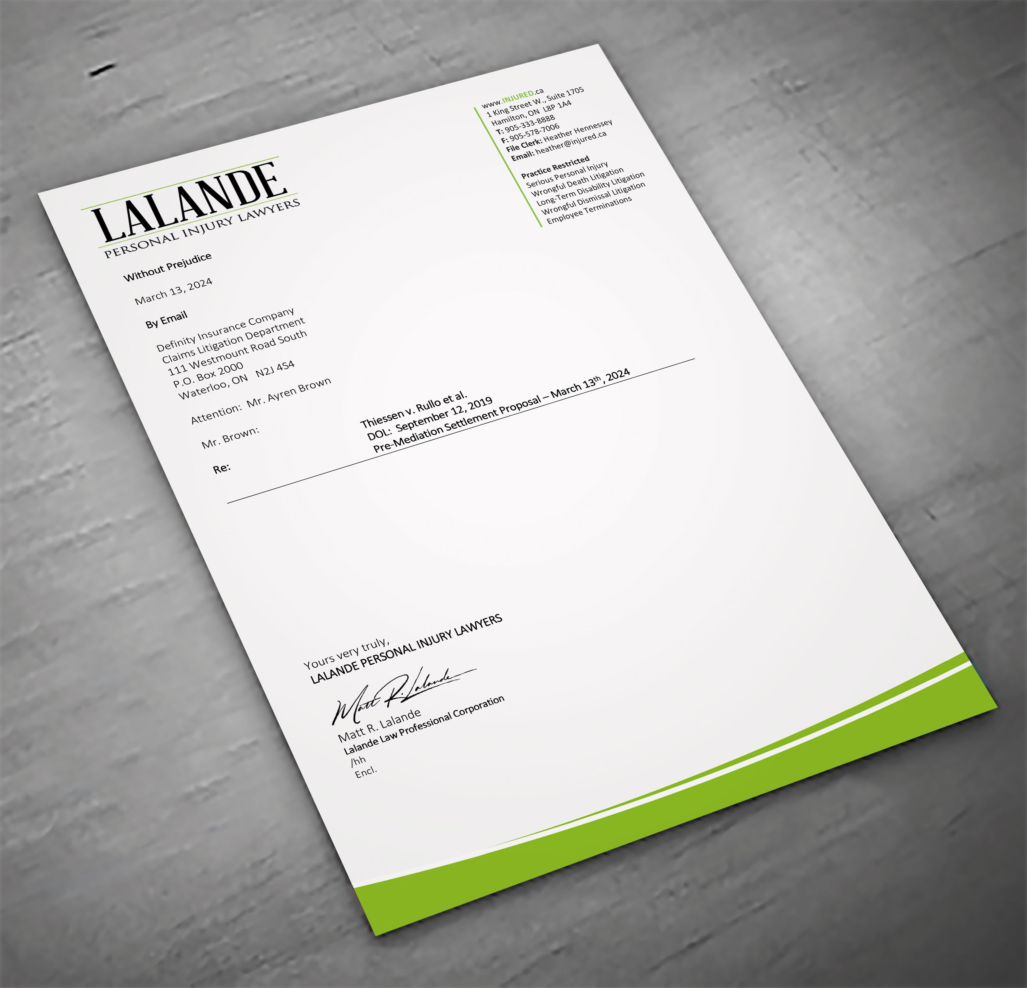 Stationery Design by sadikul islam for Injured.ca  | Design #32559383
