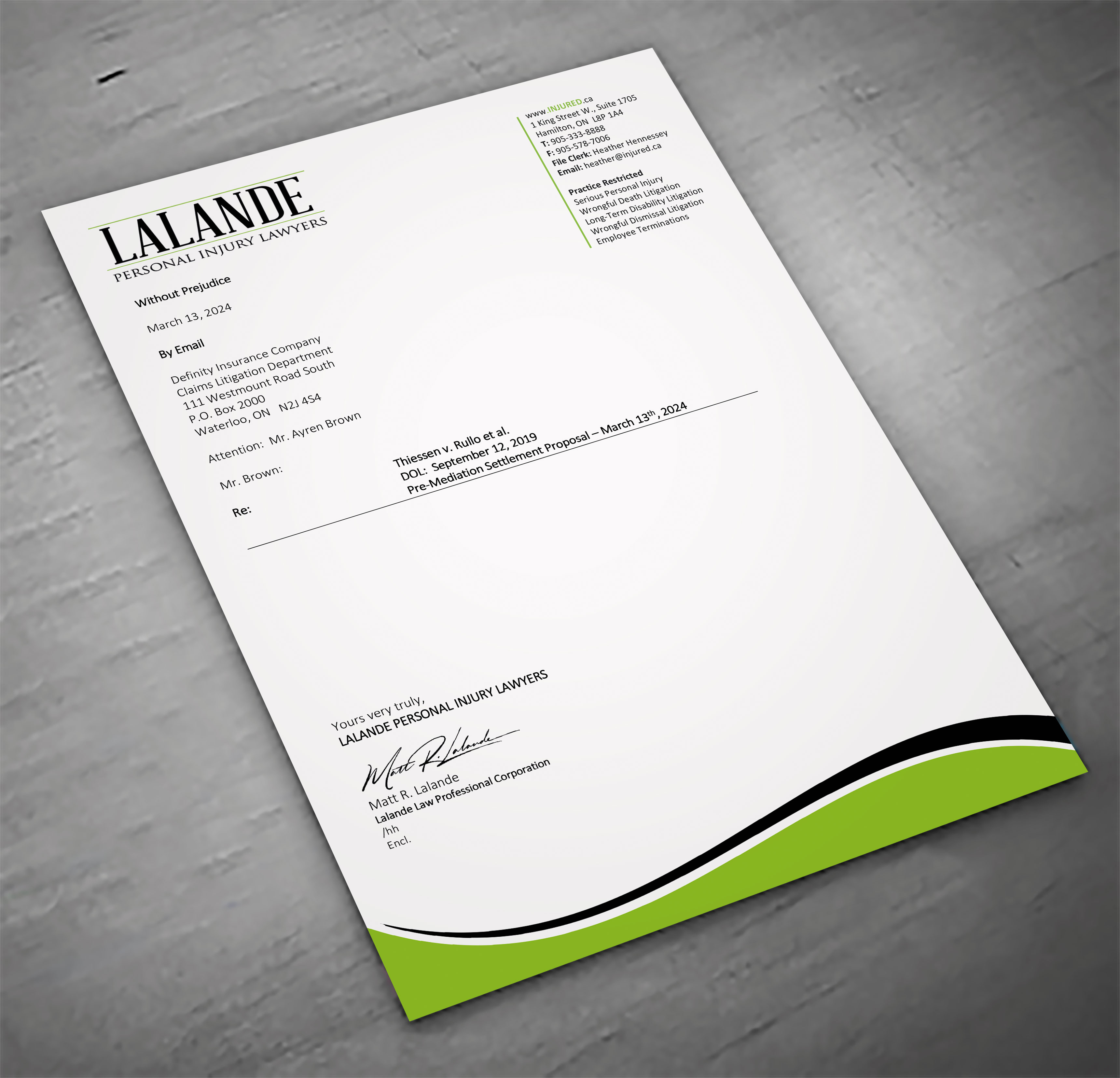 Stationery Design by sadikul islam for Injured.ca  | Design #32560417