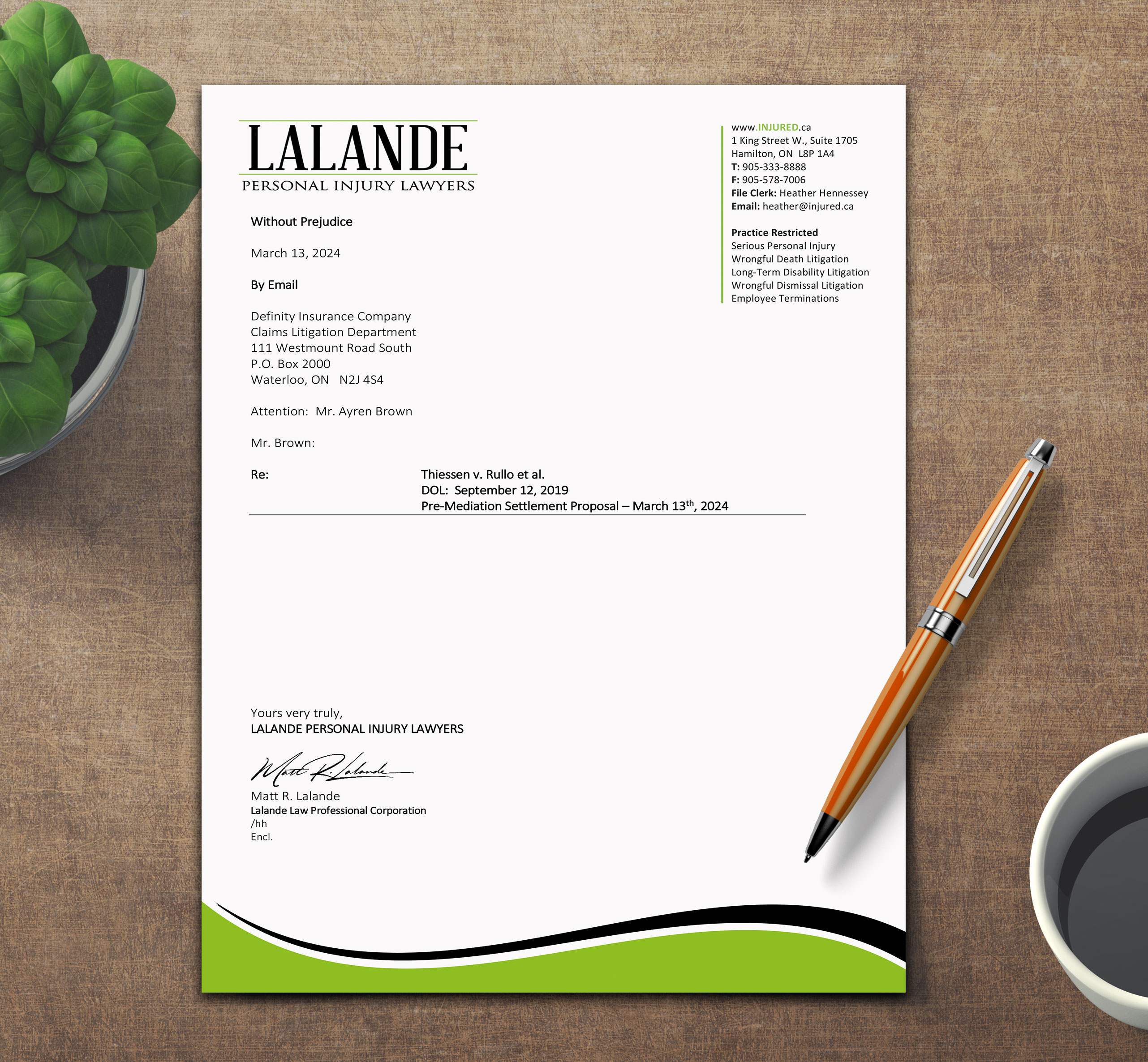 Stationery Design by sadikul islam for Injured.ca  | Design #32560418