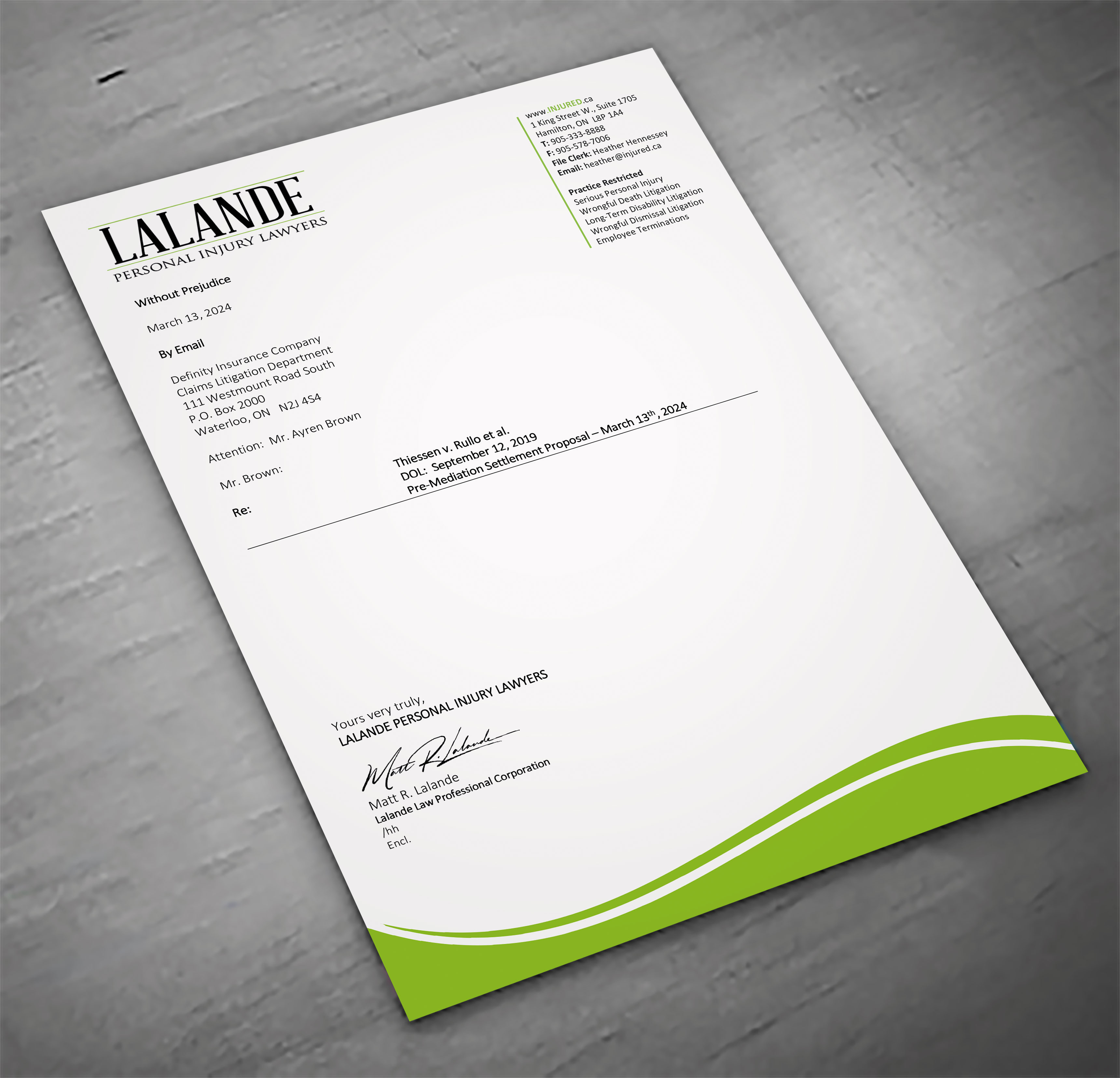 Stationery Design by sadikul islam for Injured.ca  | Design #32560419