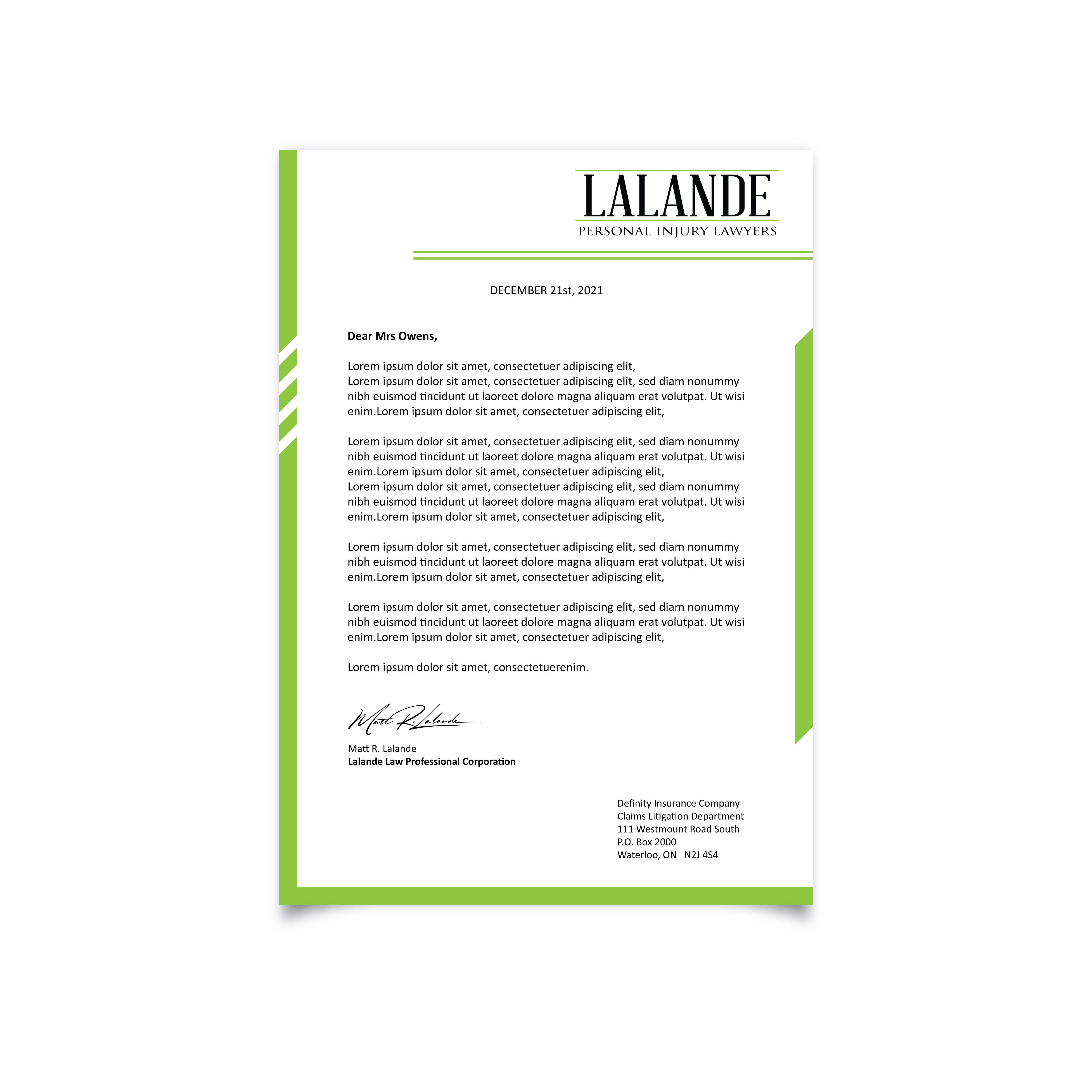 Stationery Design by Will M. for Injured.ca  | Design #32557335