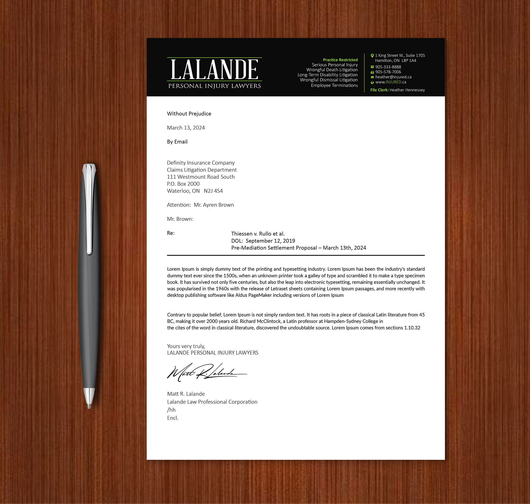 Stationery Design by Expert Bappy for Injured.ca  | Design #32580508