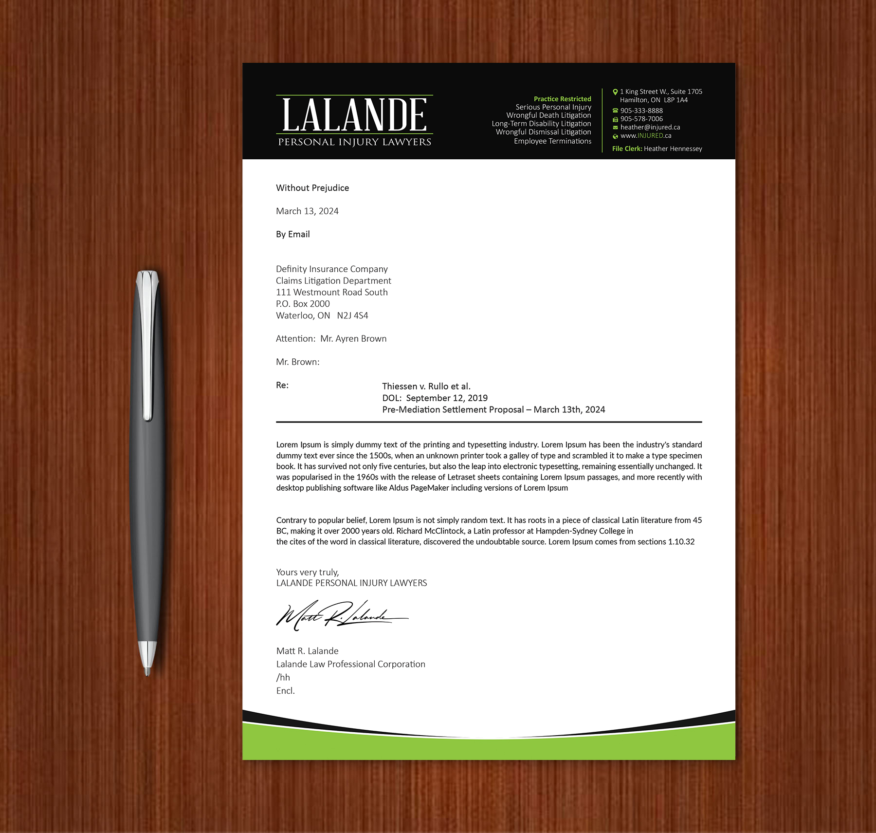 Stationery Design by Expert Bappy for Injured.ca  | Design #32580991