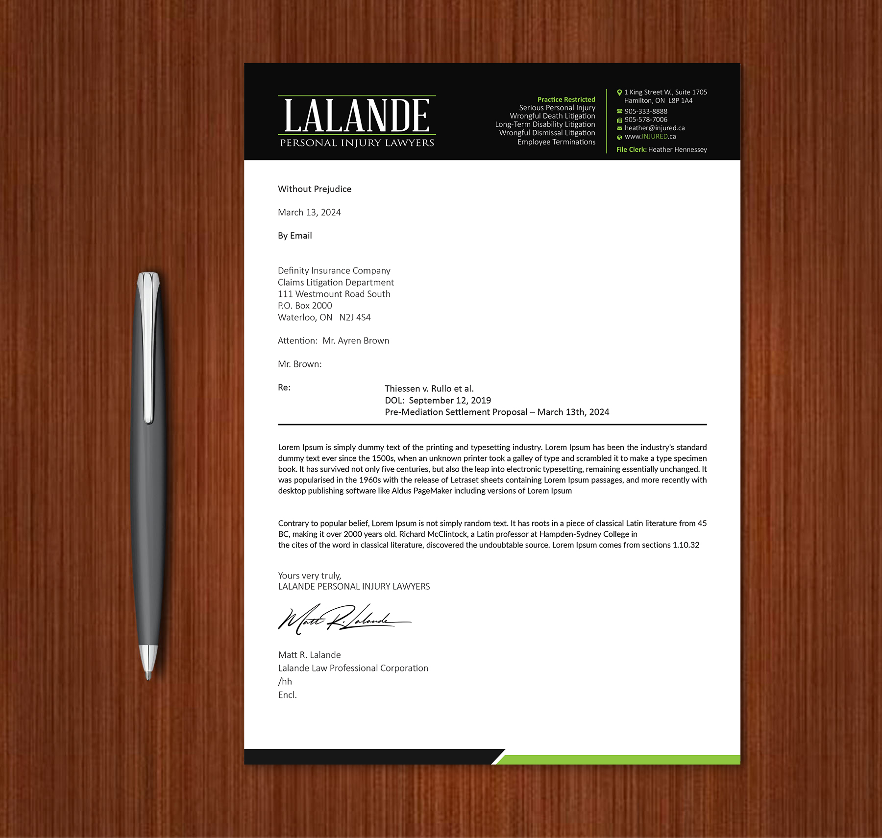 Stationery Design by Expert Bappy for Injured.ca  | Design #32580992