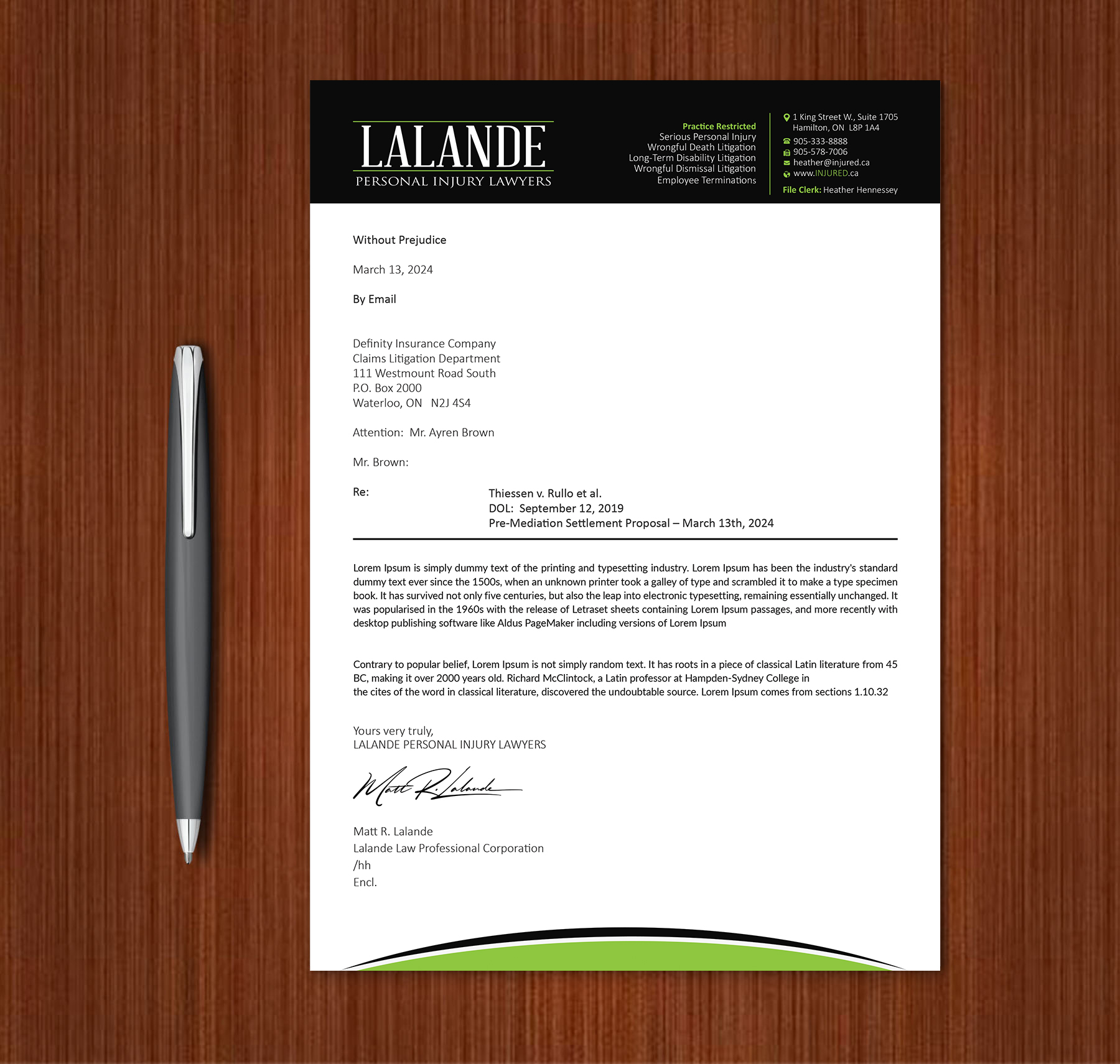 Stationery Design by Expert Bappy for Injured.ca  | Design #32580993