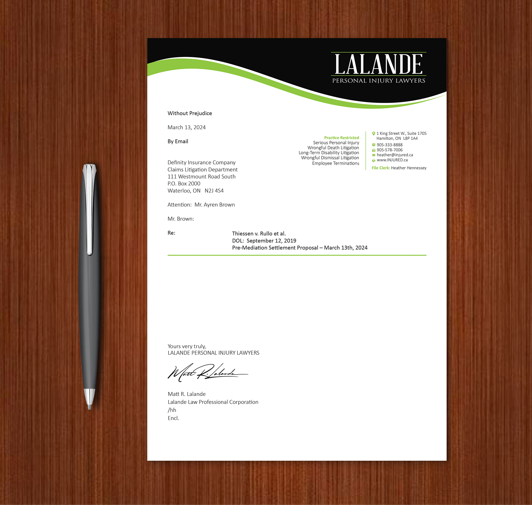 Stationery Design by Expert Bappy for Injured.ca  | Design #32590588