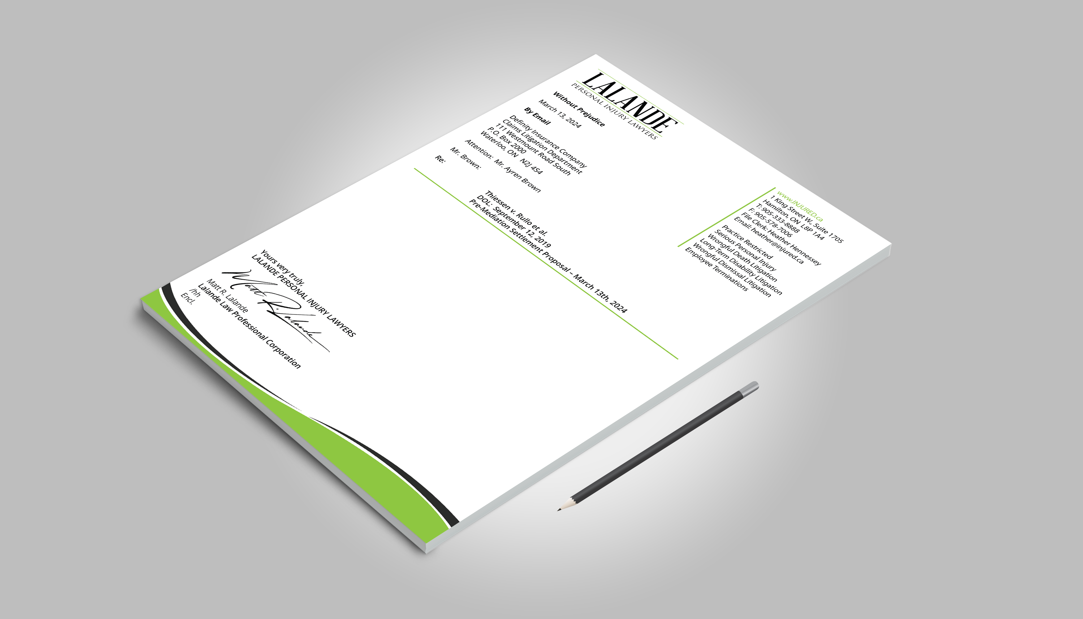 Diseño de Papelería por DesignerShahadat para Injured.ca  | Diseño #32566584