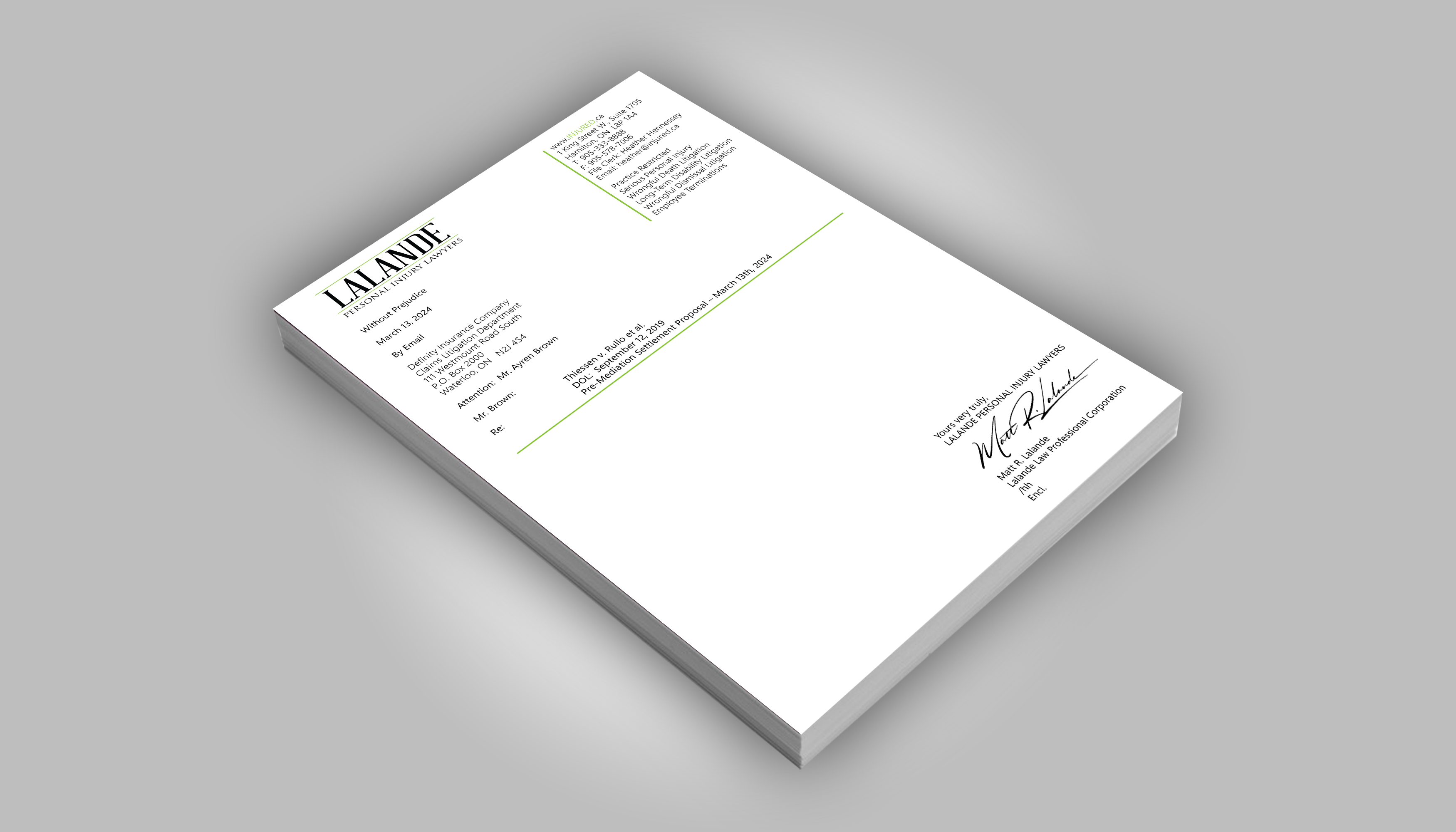 Stationery Design by DesignerShahadat for Injured.ca  | Design #32690116