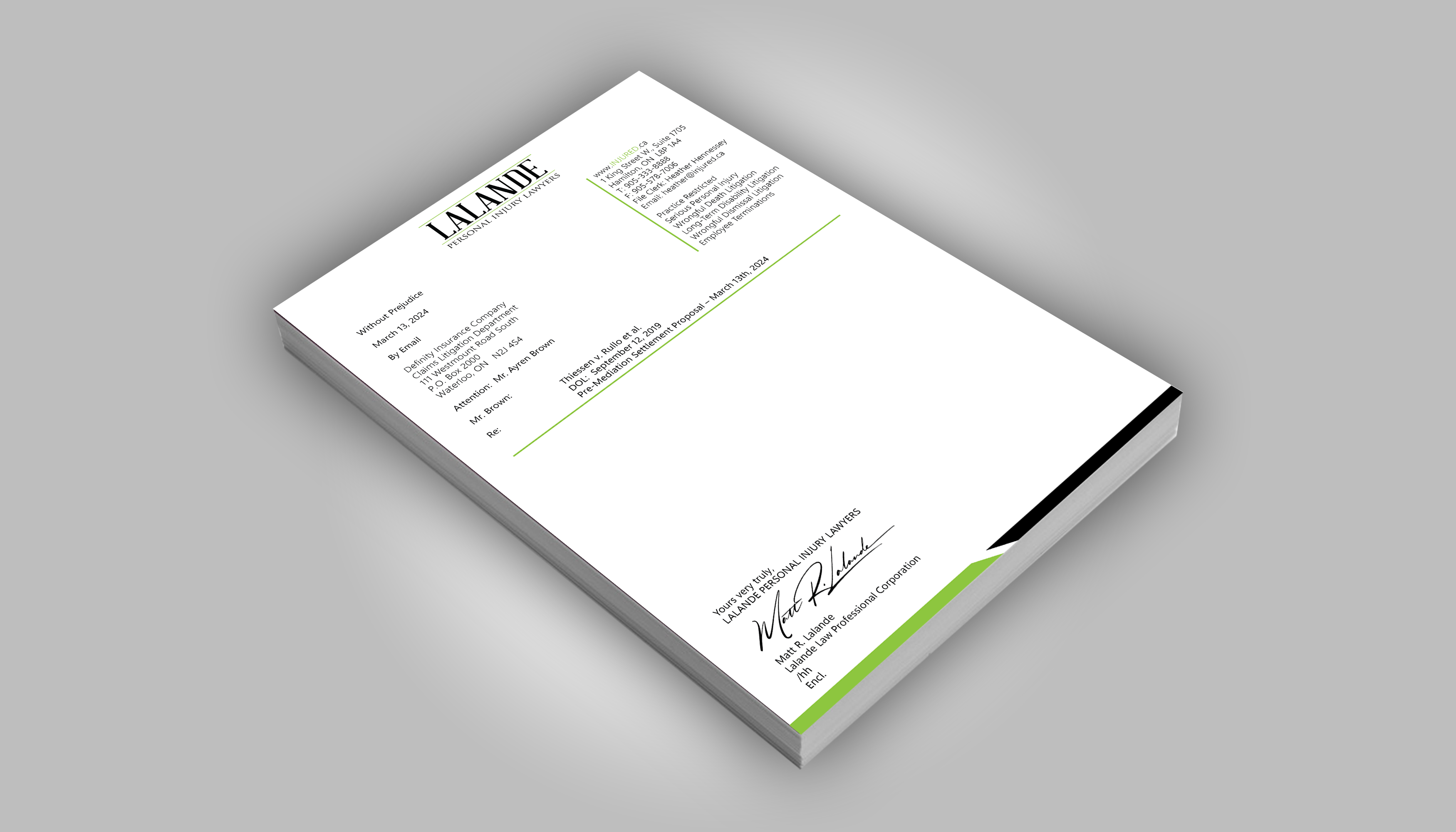 Diseño de Papelería por DesignerShahadat para Injured.ca  | Diseño #32708745