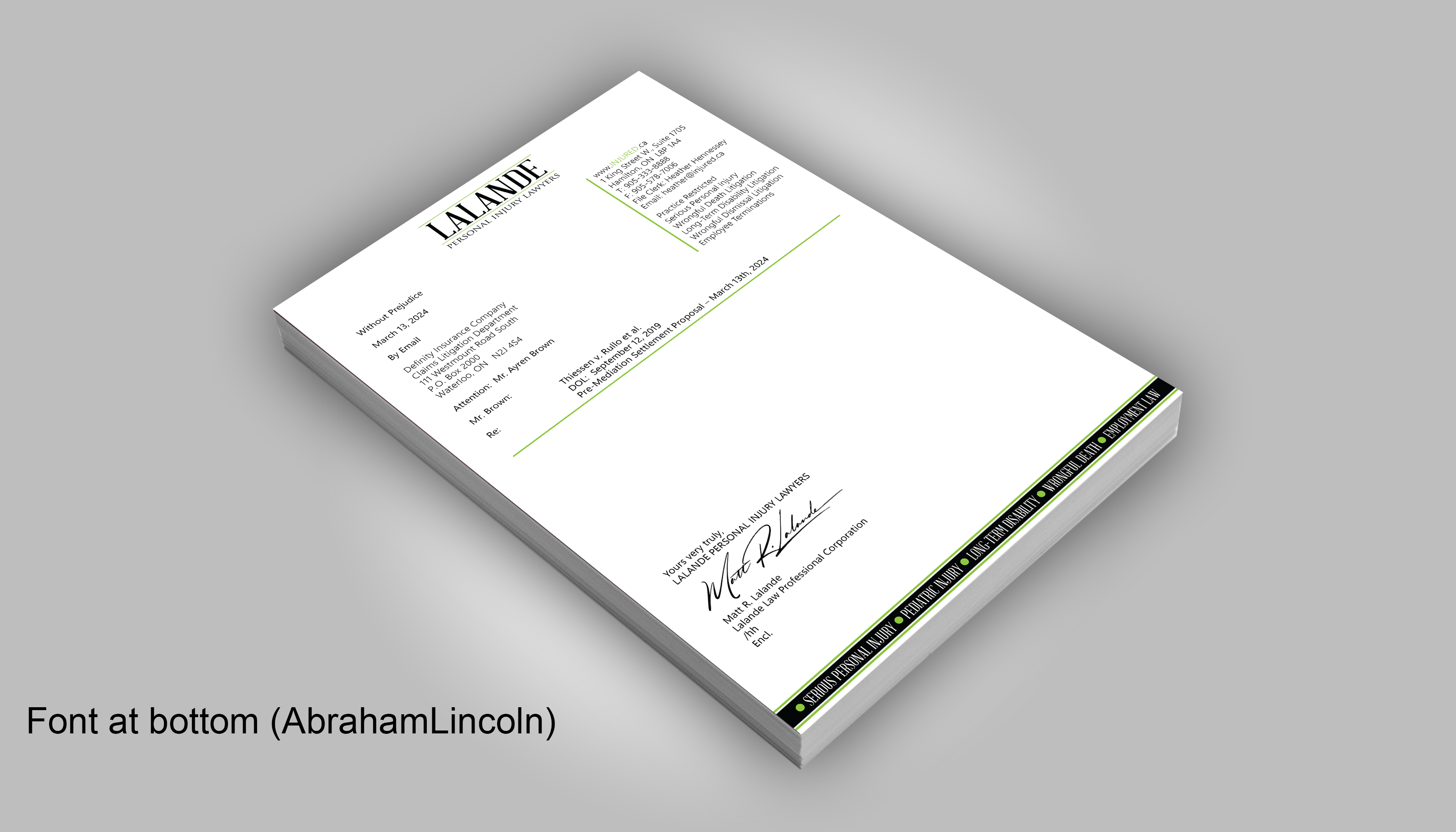 Stationery Design by DesignerShahadat for Injured.ca  | Design #32710024