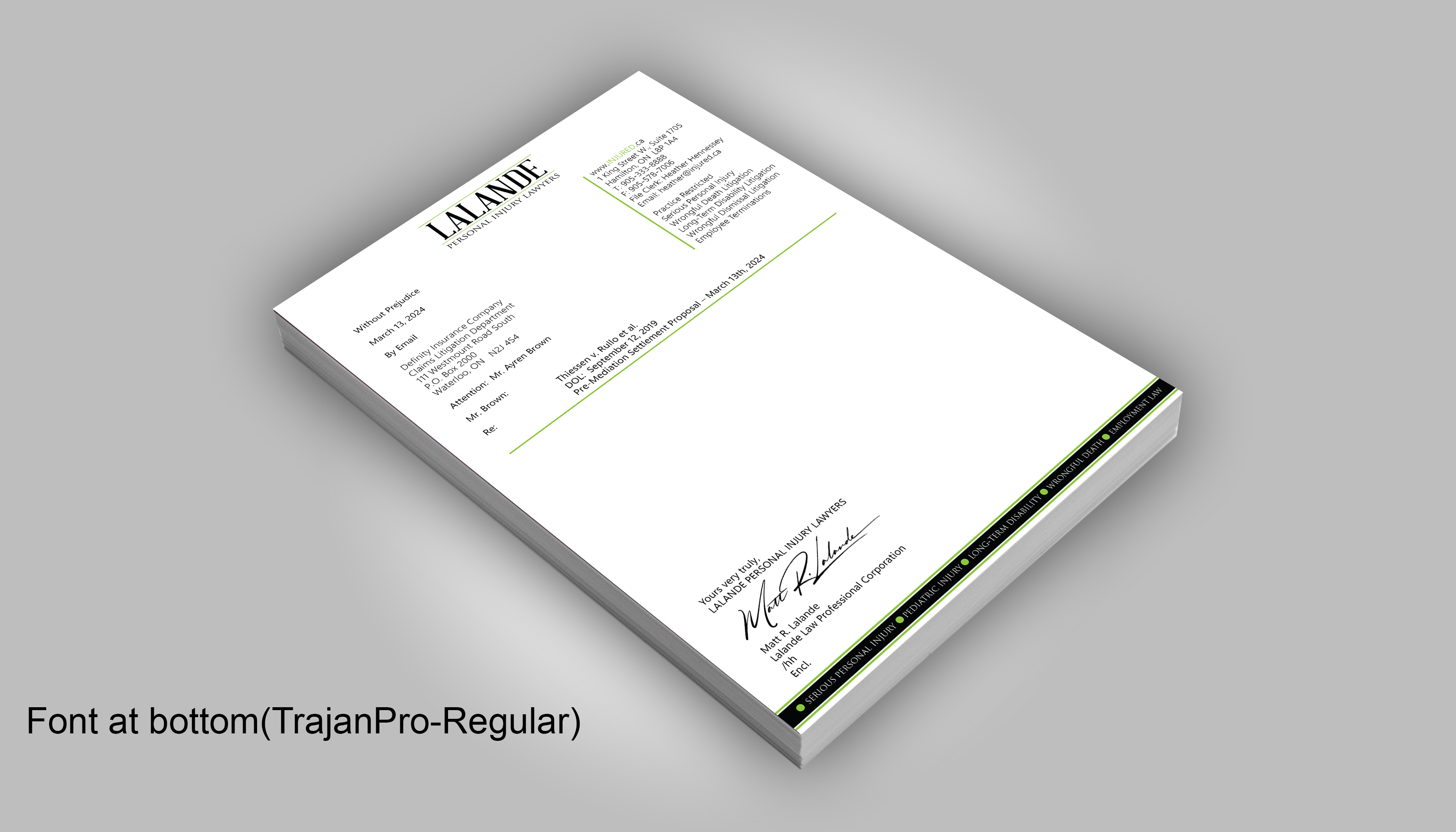 Diseño de Papelería por DesignerShahadat para Injured.ca  | Diseño #32710025