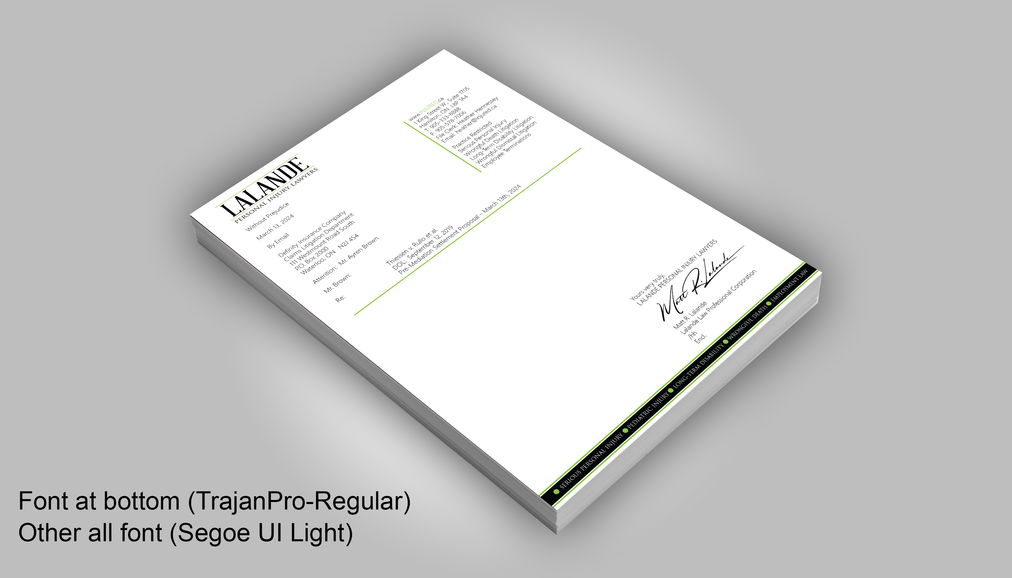 Diseño de Papelería por DesignerShahadat para Injured.ca  | Diseño #32710144