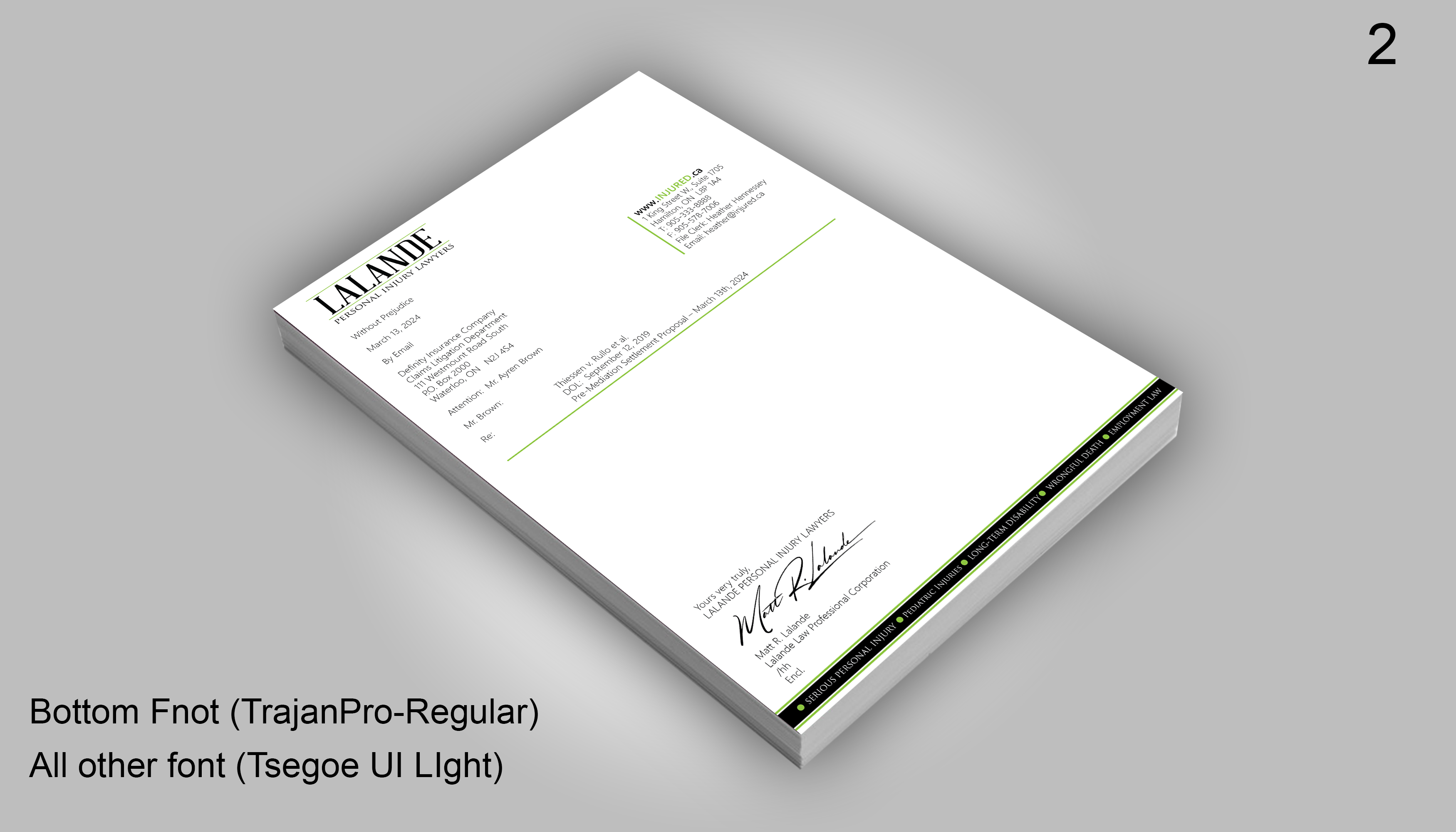 Stationery Design by DesignerShahadat for Injured.ca  | Design #32711030