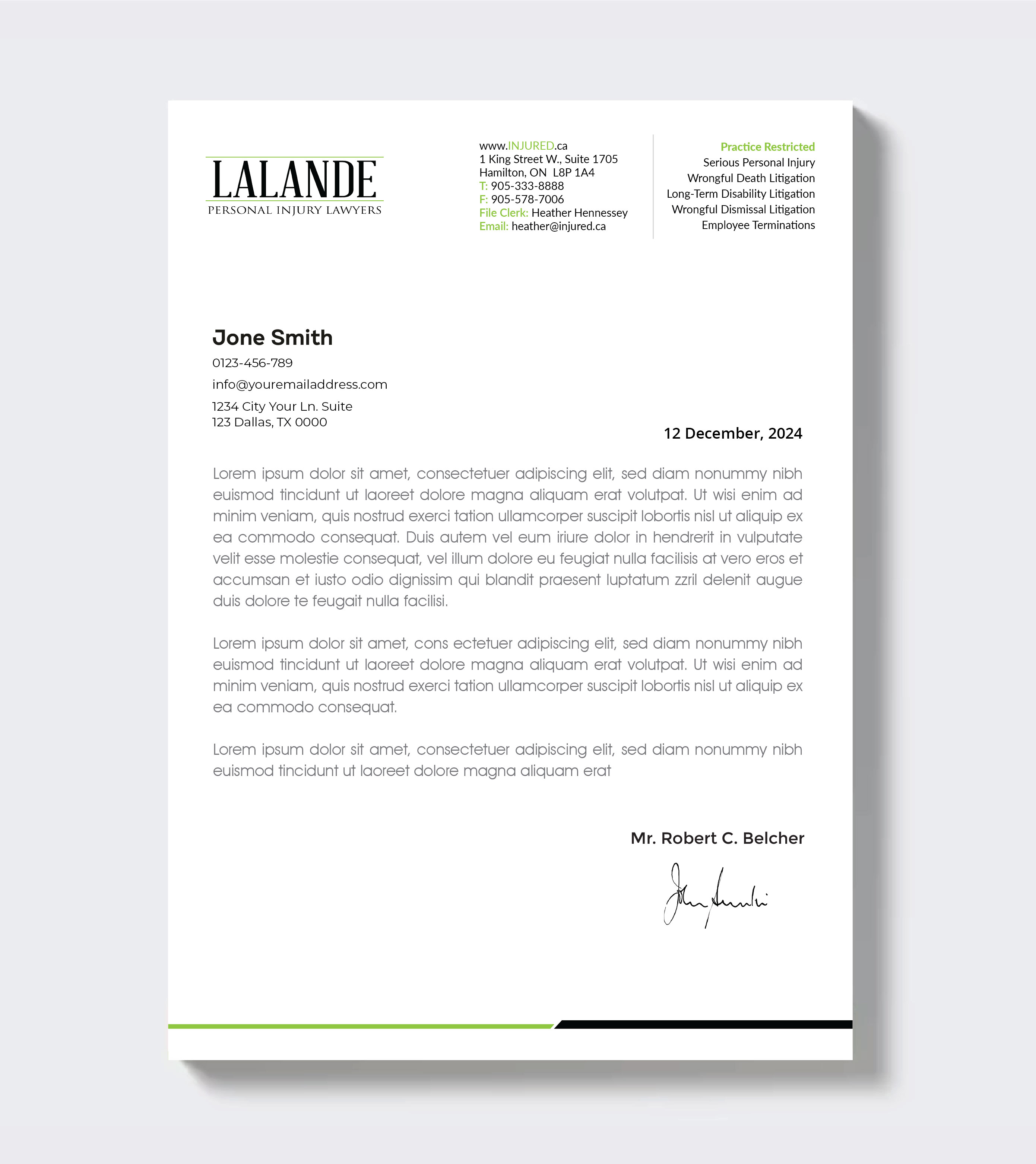 Stationery Design by artbitin for Injured.ca  | Design #32688099