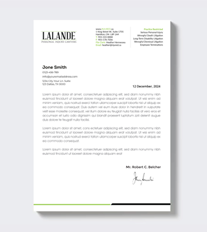 Stationery Design by artbitin for Injured.ca  | Design: #32688099