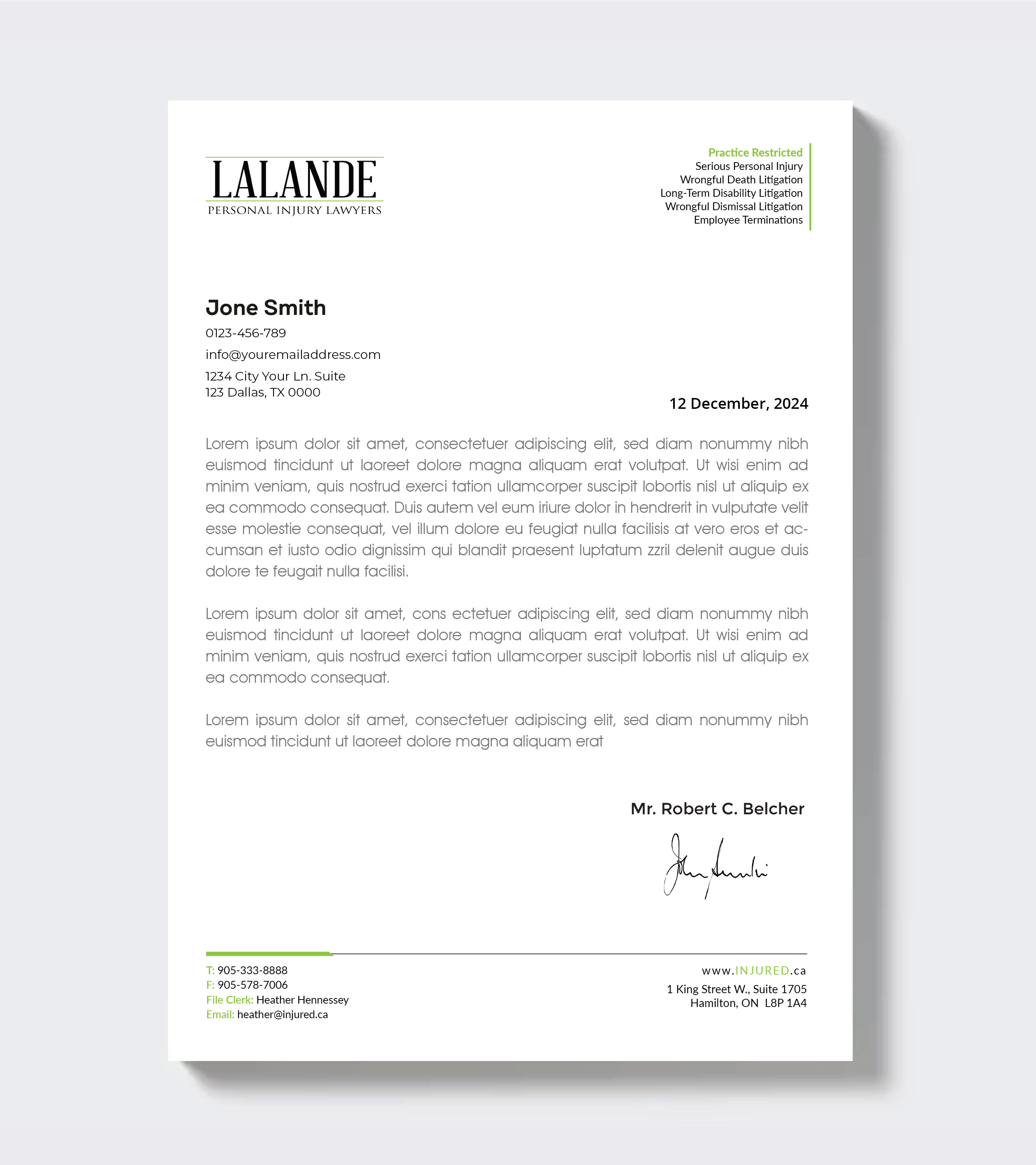 Stationery Design by artbitin for Injured.ca  | Design #32688103