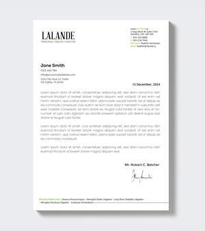 Stationery Design by artbitin for Injured.ca  | Design: #32688105