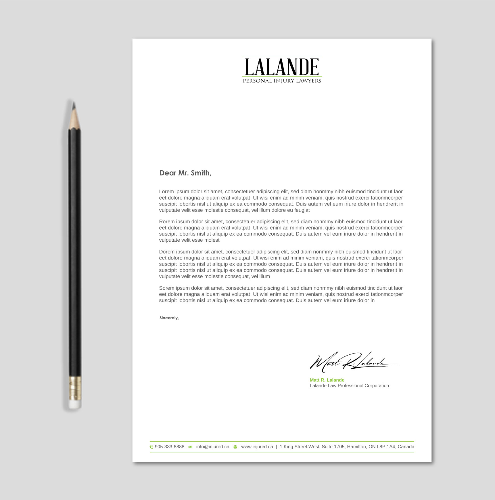Stationery Design by LAXMI DESIGNHUB for Injured.ca  | Design #32578764