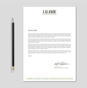 Stationery Design by LAXMI DESIGNHUB for Injured.ca  | Design: #32578764
