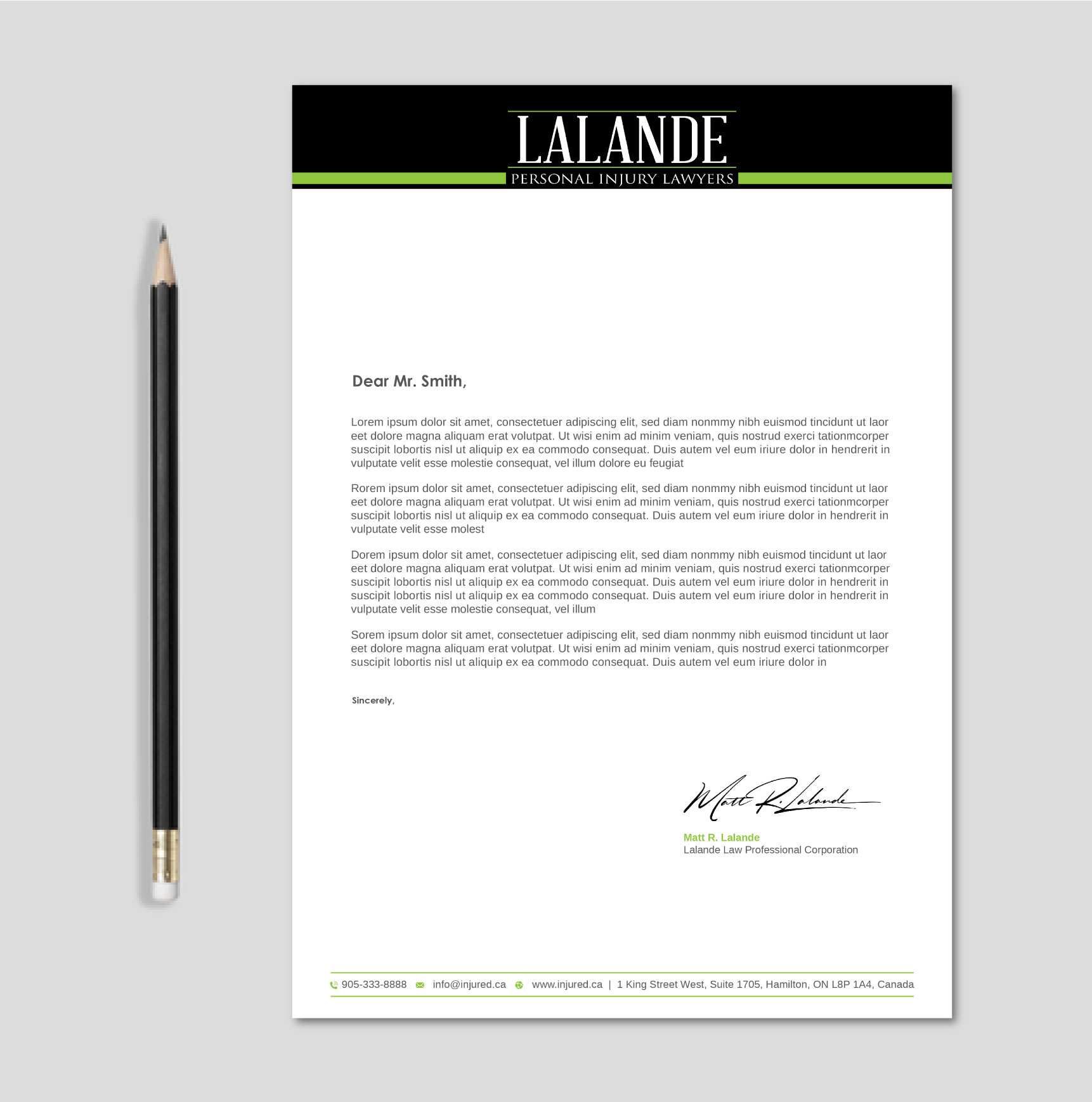Stationery Design by LAXMI DESIGNHUB for Injured.ca  | Design #32578765