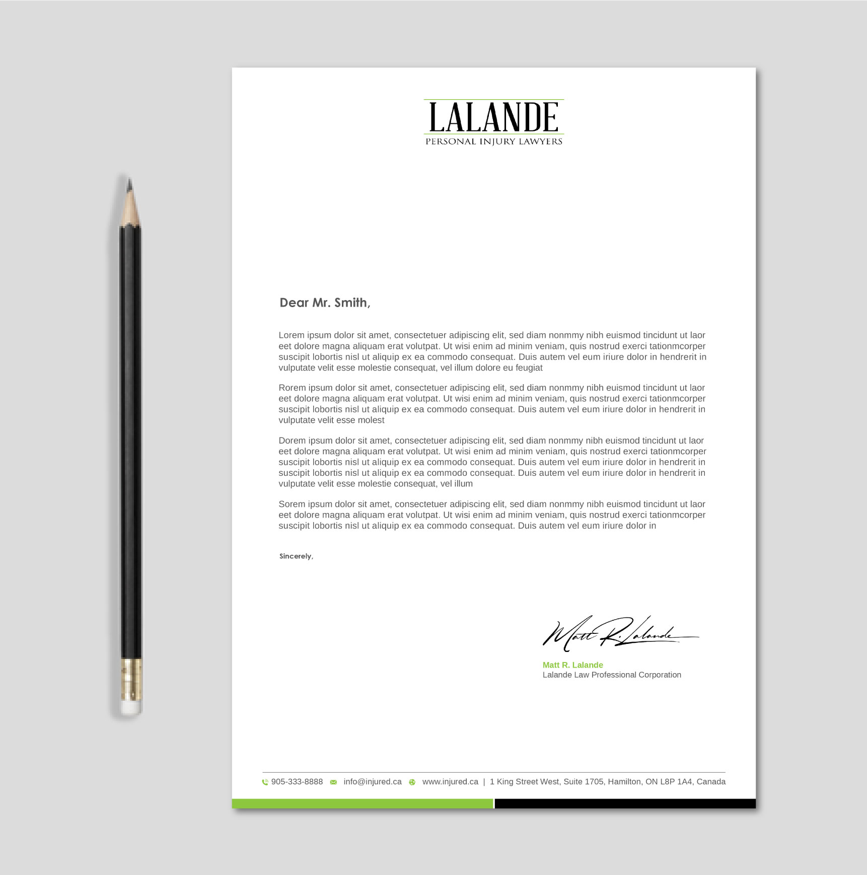 Stationery Design by LAXMI DESIGNHUB for Injured.ca  | Design #32578766