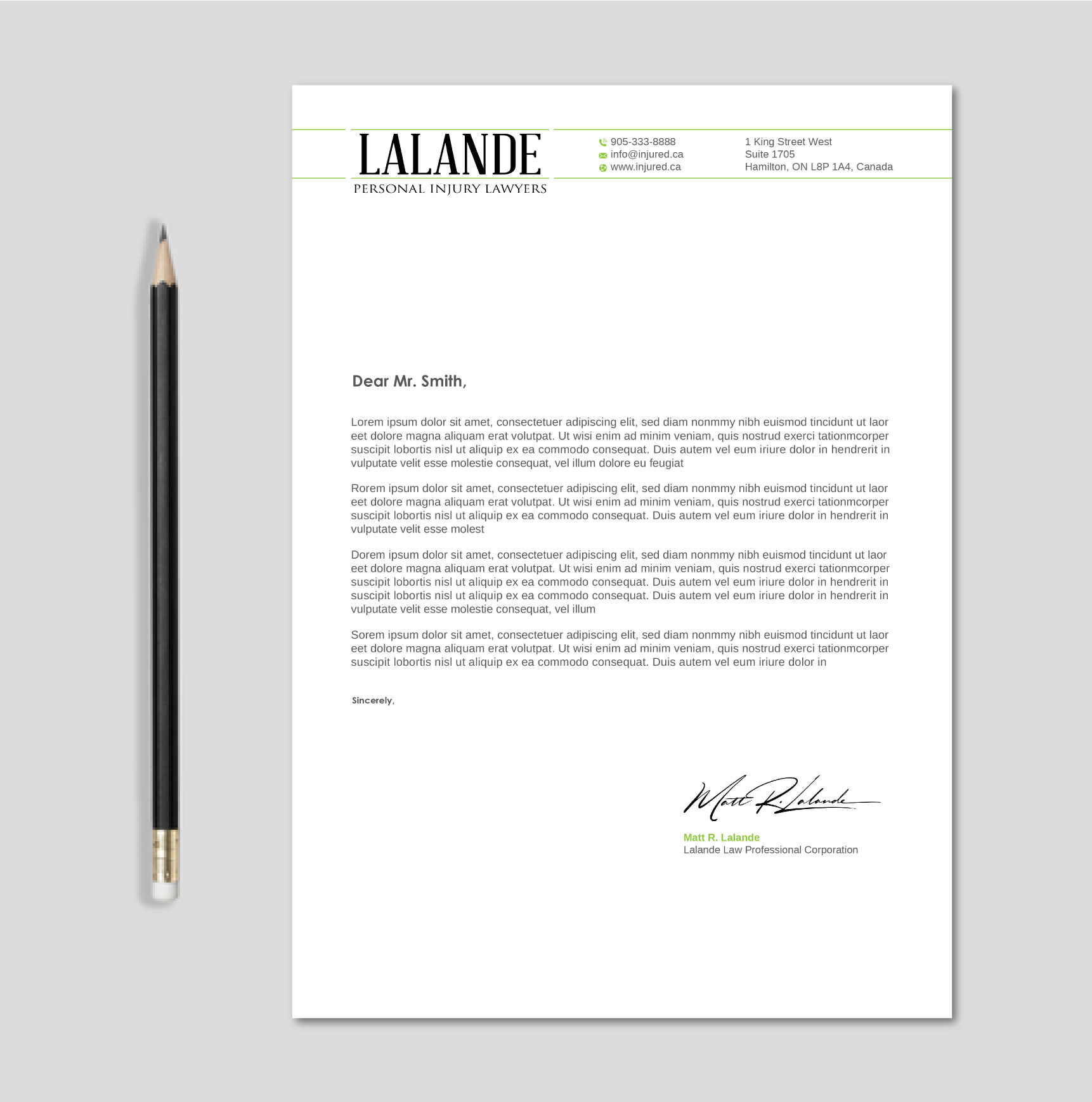 Stationery Design by LAXMI DESIGNHUB for Injured.ca  | Design #32578767