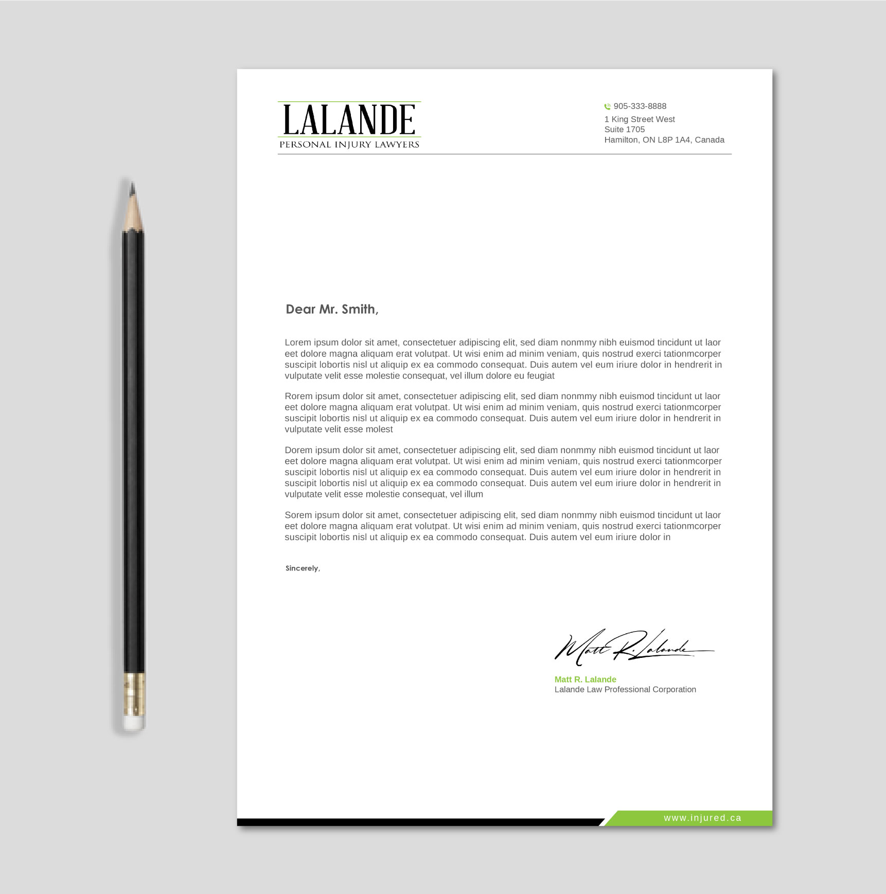Stationery Design by LAXMI DESIGNHUB for Injured.ca  | Design #32578823