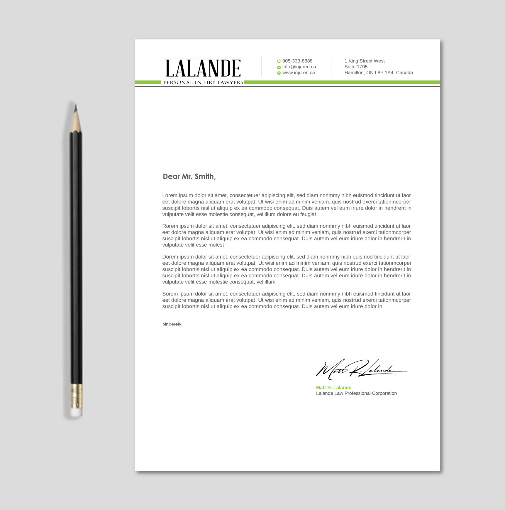 Stationery Design by LAXMI DESIGNHUB for Injured.ca  | Design #32578824