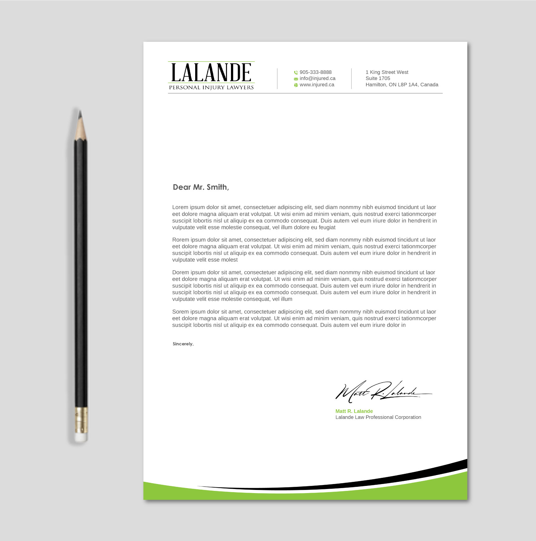 Stationery Design by LAXMI DESIGNHUB for Injured.ca  | Design #32578826