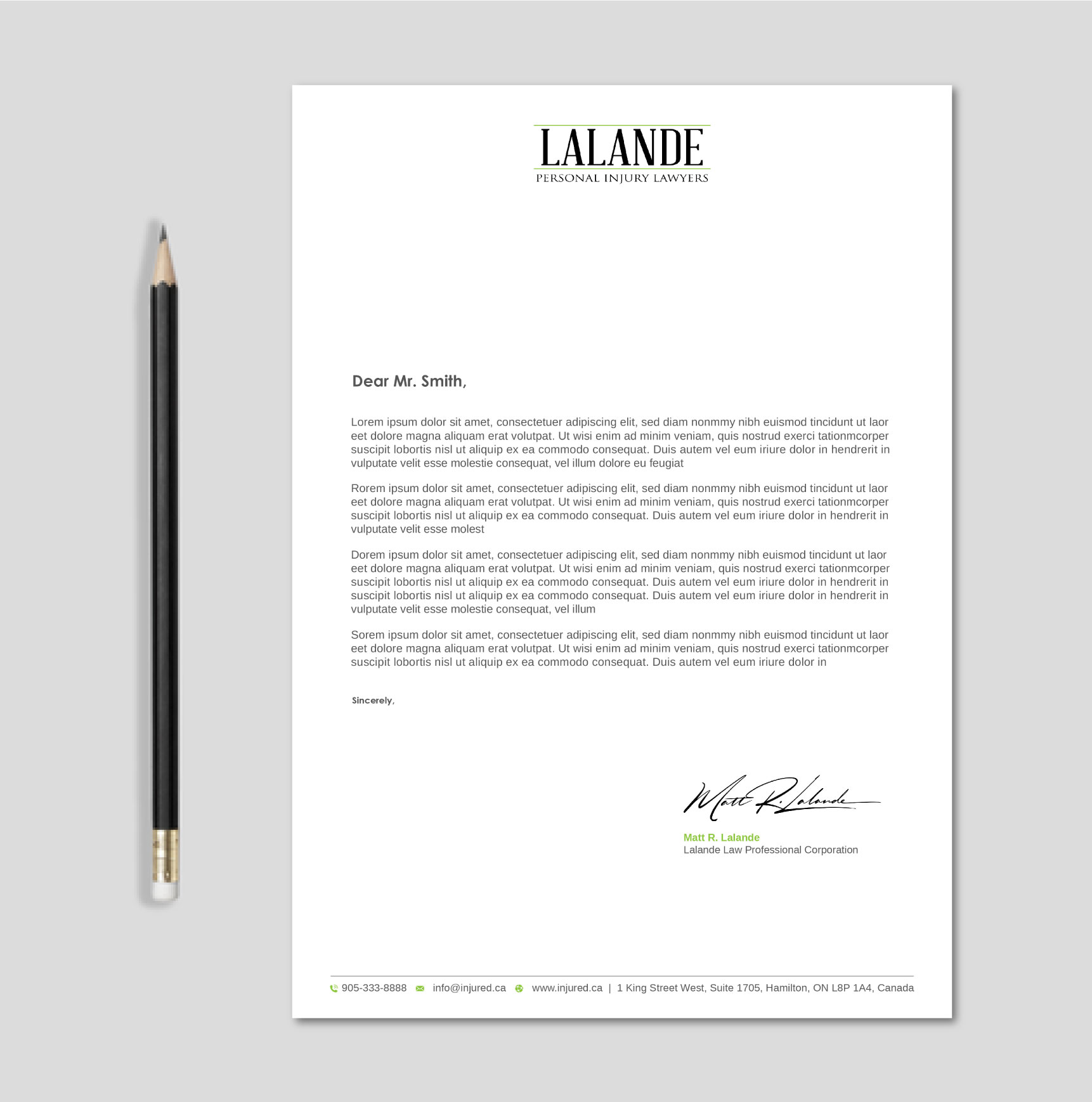 Stationery Design by LAXMI DESIGNHUB for Injured.ca  | Design #32578828