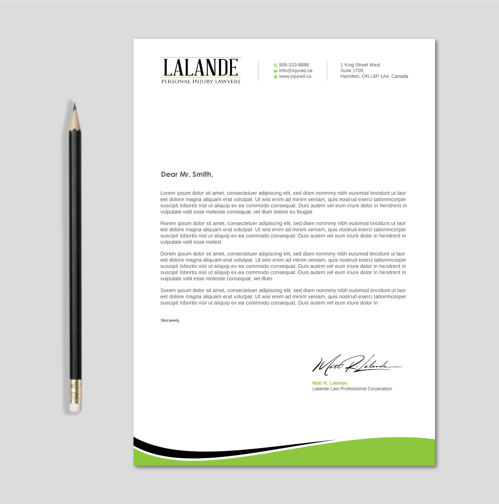 Stationery Design by LAXMI DESIGNHUB for Injured.ca  | Design #32578836