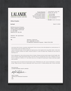 Stationery Design by chandrayaan.creative for Injured.ca  | Design: #32560608