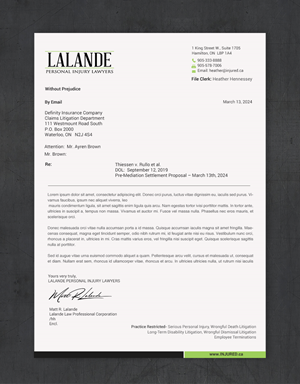 Stationery Design by chandrayaan.creative for Injured.ca  | Design: #32560610