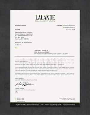 Stationery Design by chandrayaan.creative for Injured.ca  | Design: #32609750