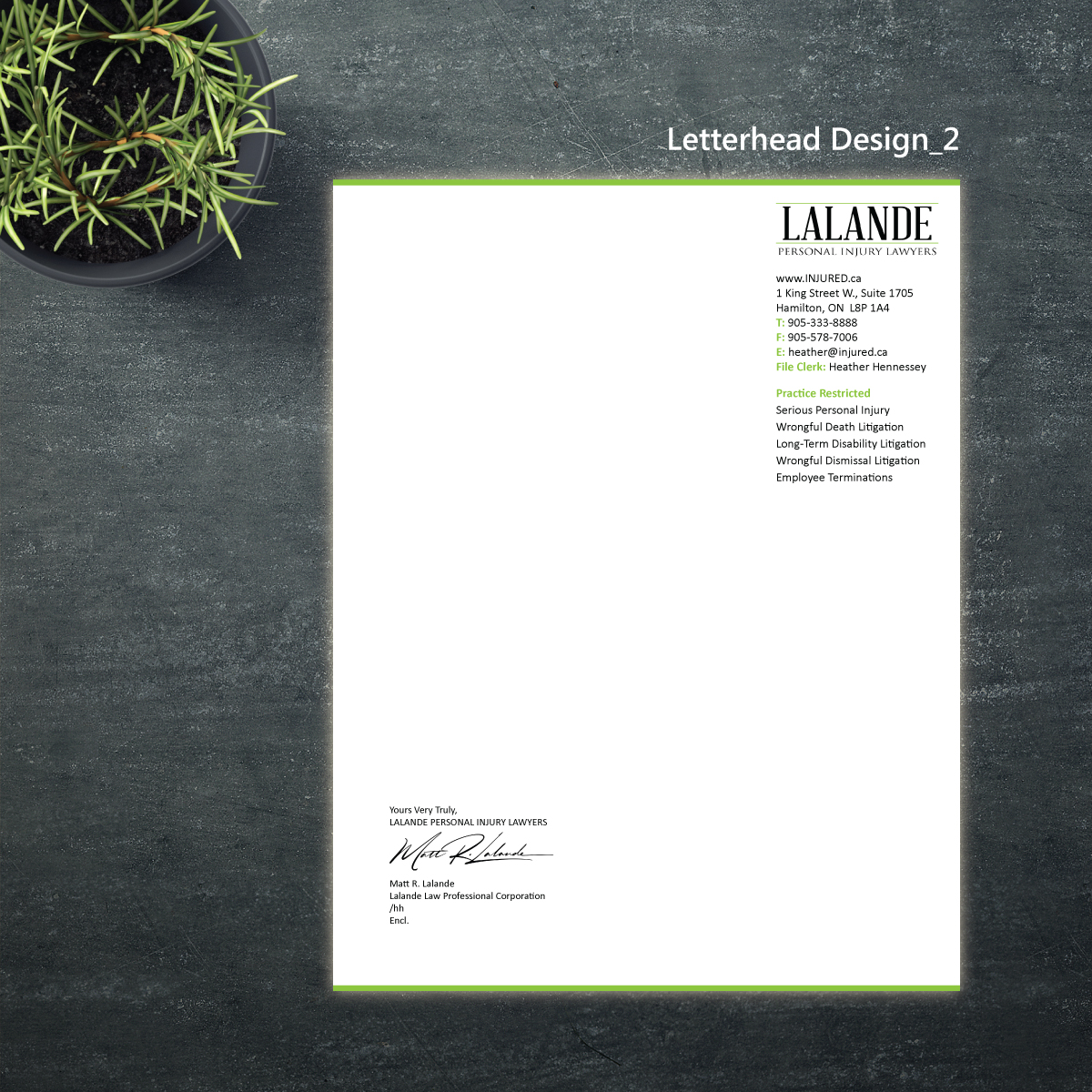 Stationery Design by Magic of Art for Injured.ca  | Design #32690763