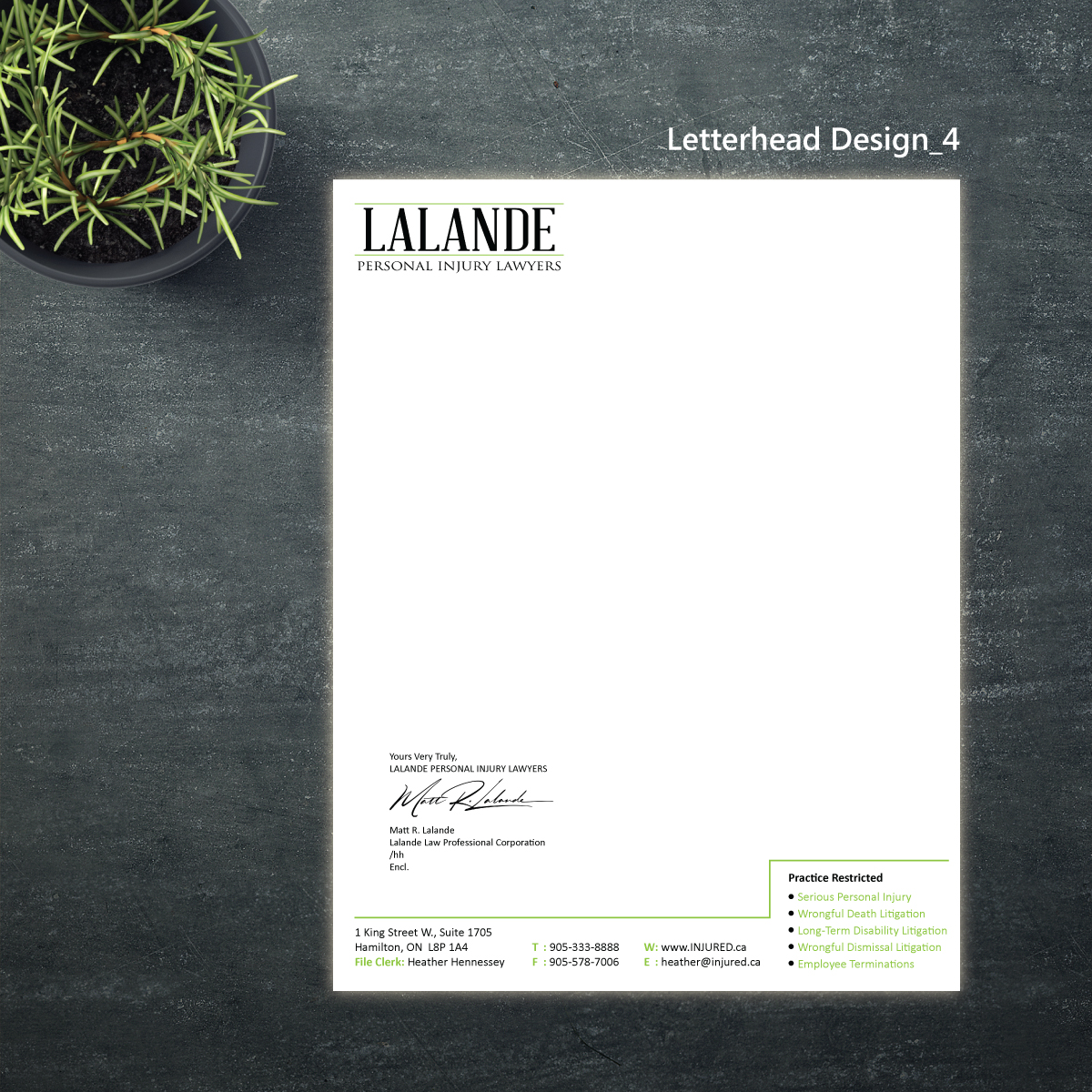 Stationery Design by Magic of Art for Injured.ca  | Design #32690765