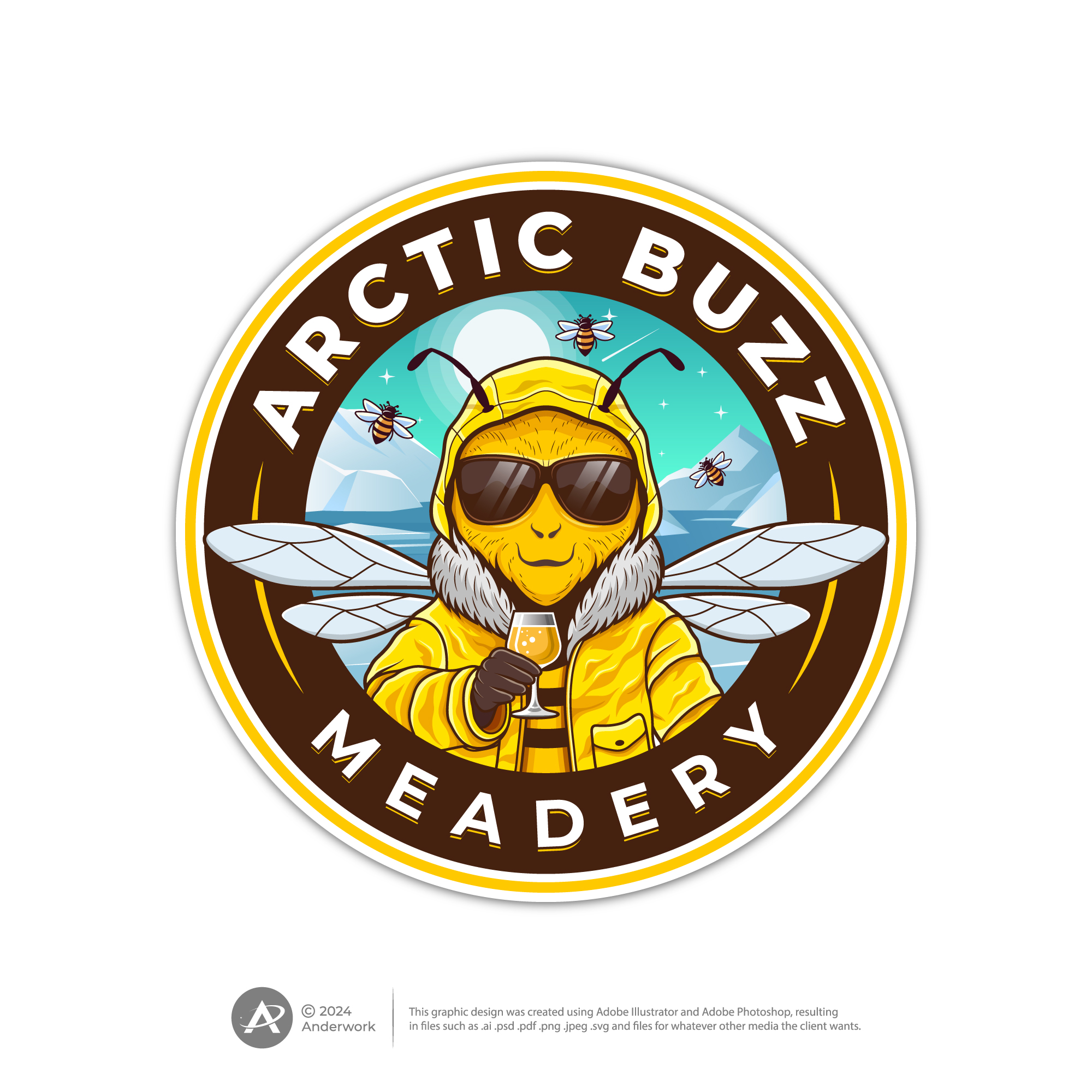 Diseño de Logo por Anderwork para Arctic Buzz Meadery | Diseño #32584300