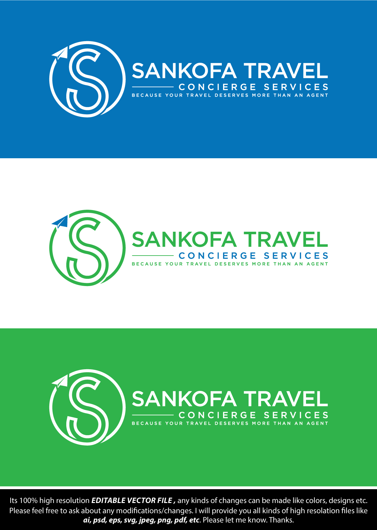 Logo Design by FireflyArt for Sankofa Travel Network, Inc. | Design #32569527