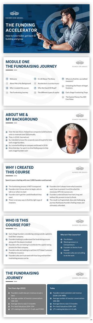 Diseño de PowerPoint por pb para Hands On Angel LLC | Diseño #32573386