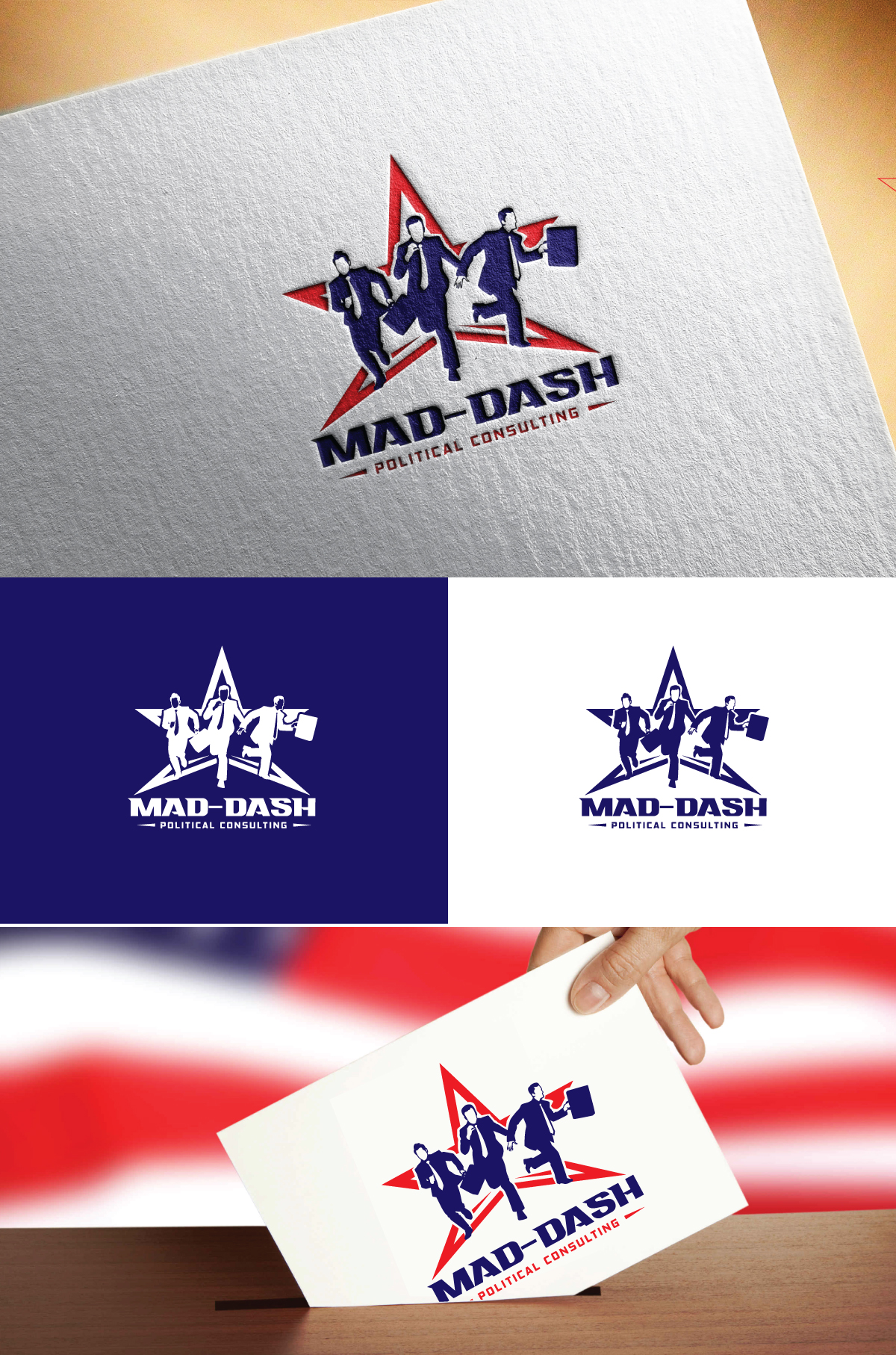 Logo Design by Logo Stock for Mad-Dash Political Consulting | Design #32571594