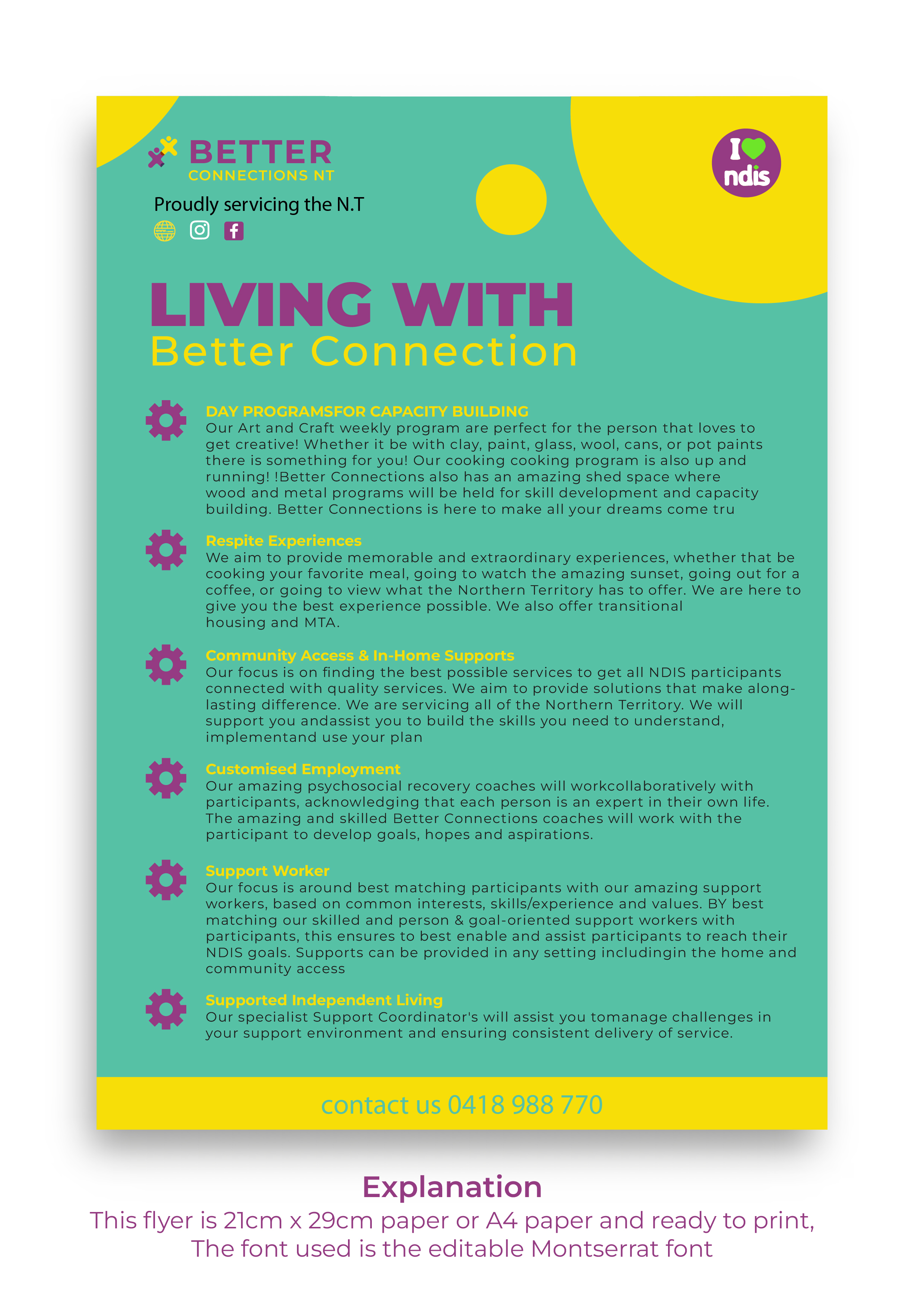 Diseño de Flyer por LENTERA DESIGN 2 para Better Connections NT | Diseño #32581692