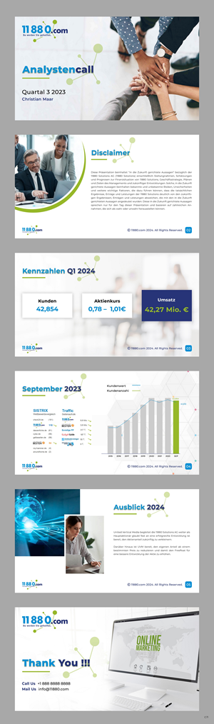PowerPoint Design by pb for 11880 Internet Services AG | Design: #32591969