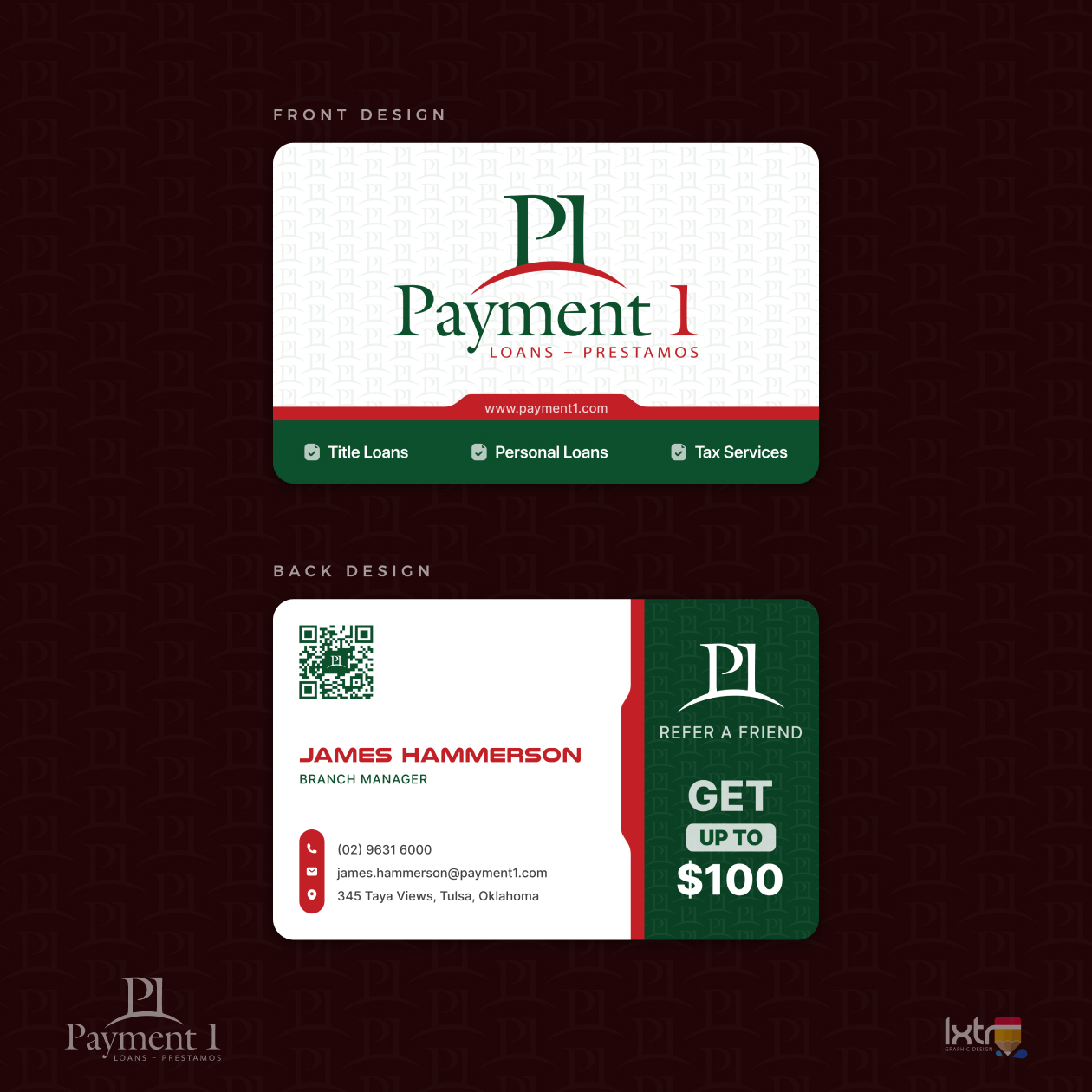 Business Card Design by iLexter for Payment 1 Financial | Design #32895262