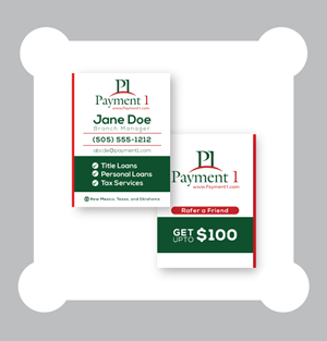 Diseño de Tarjeta de Presentación por VectorForge para Payment 1 Financial | Diseño: #33039267