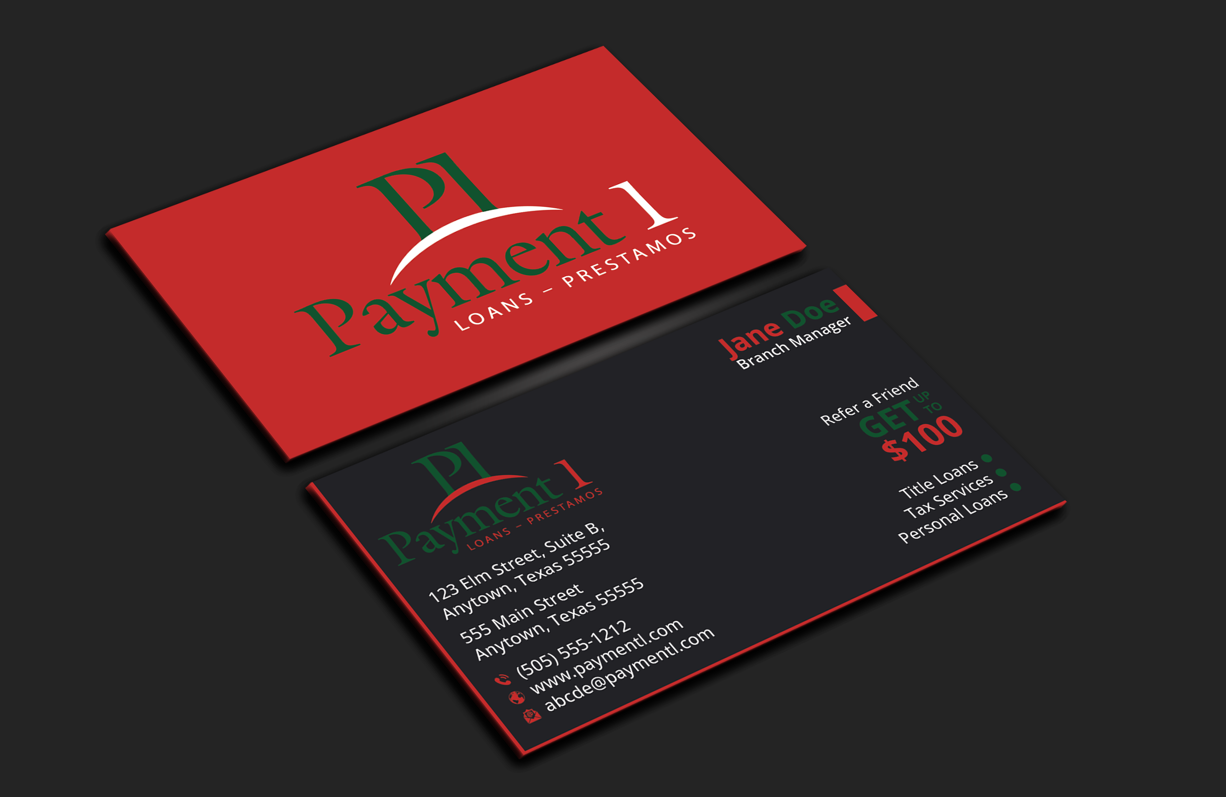 Business Card Design by DesignerShahadat for Payment 1 Financial | Design #32603901