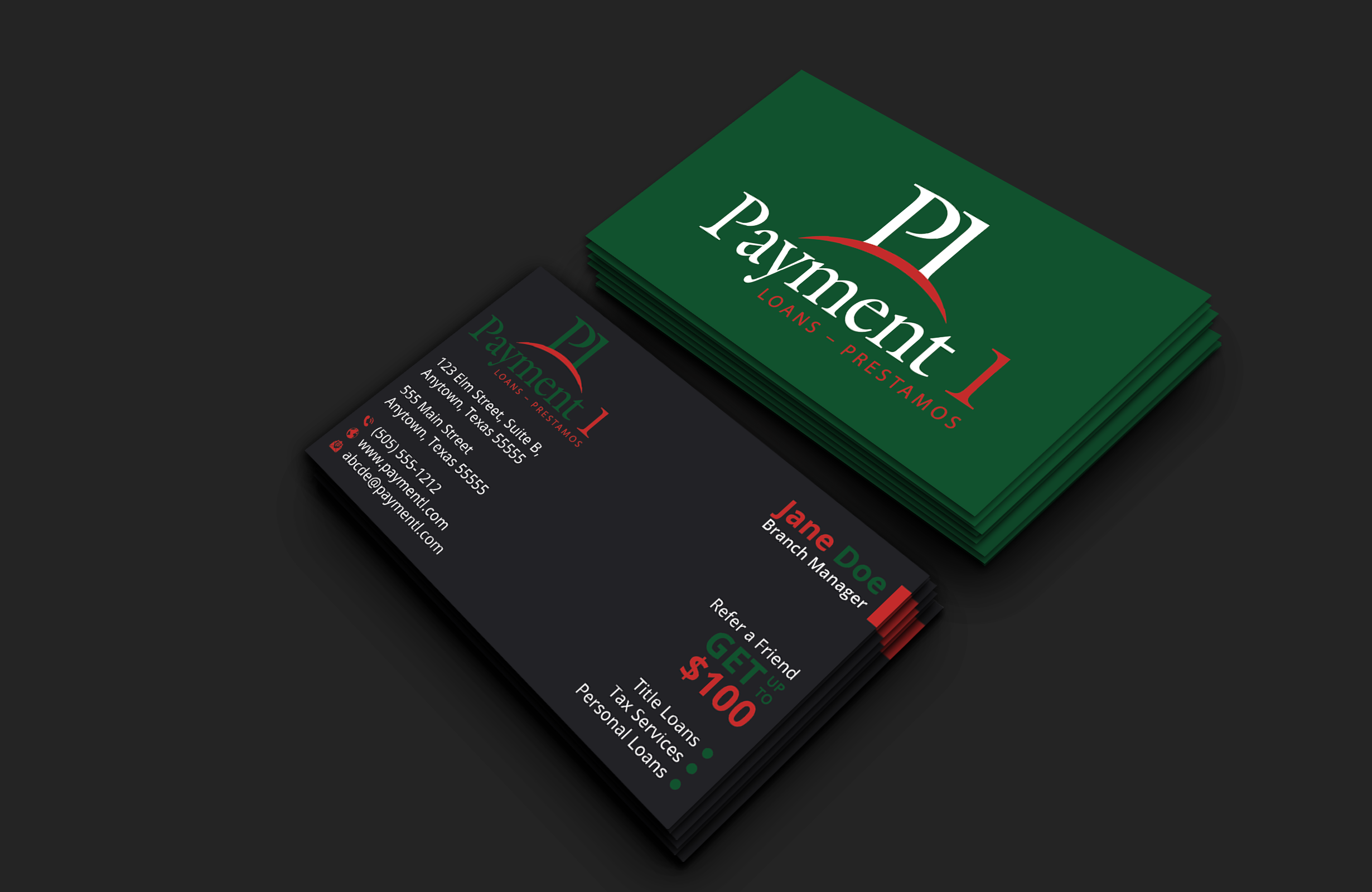 Business Card Design by DesignerShahadat for Payment 1 Financial | Design #32603904