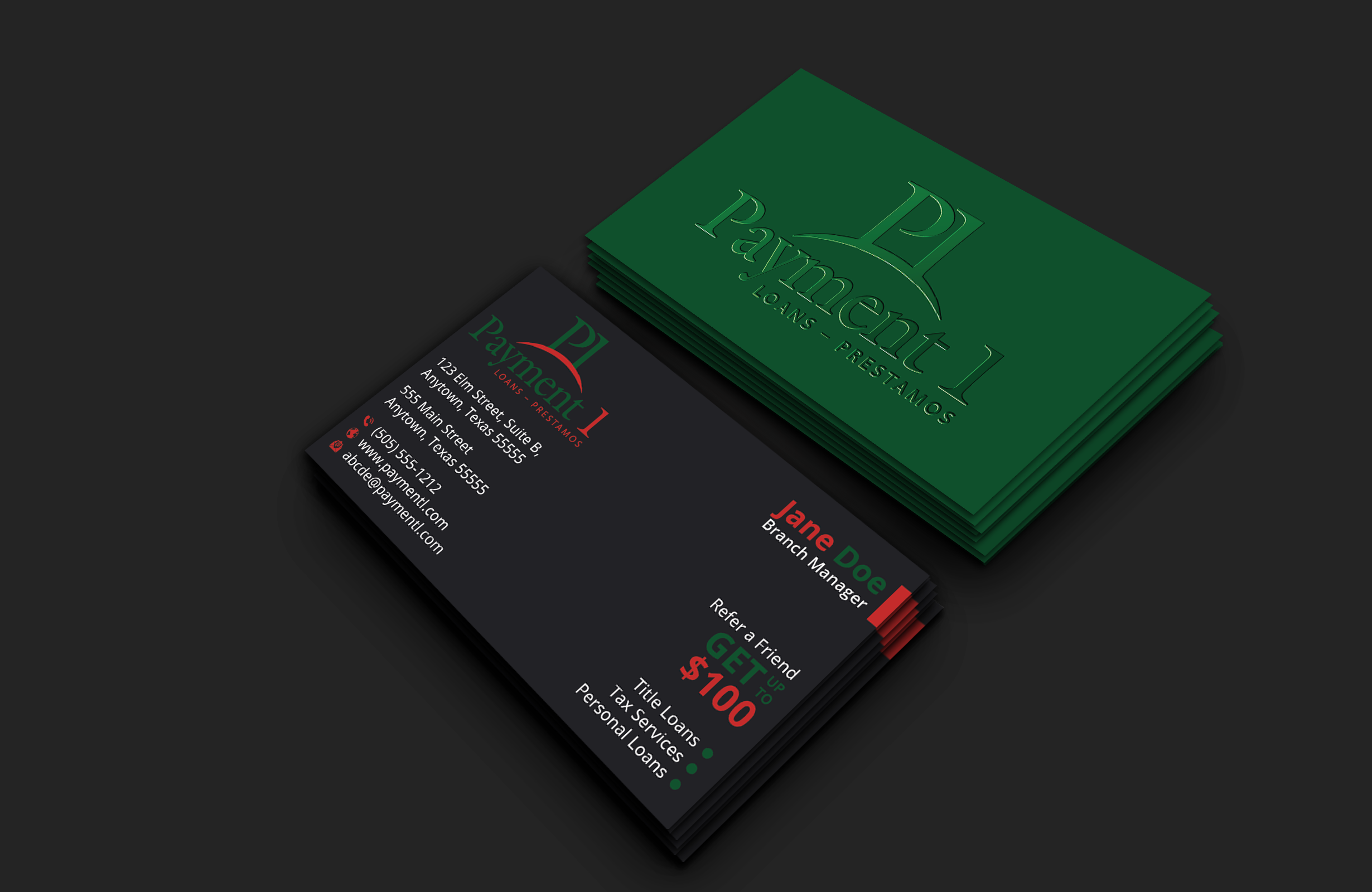 Business Card Design by DesignerShahadat for Payment 1 Financial | Design #32603905
